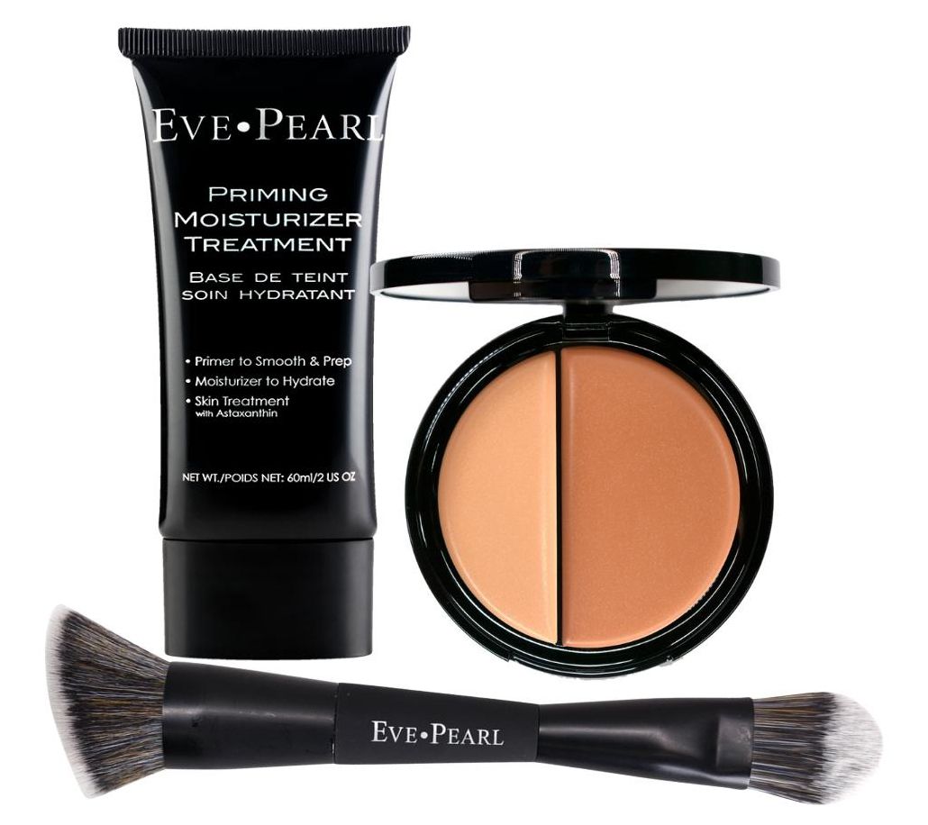 EVE PEARL 3-pc Priming Moisturizer, Dual Foundation & Brush