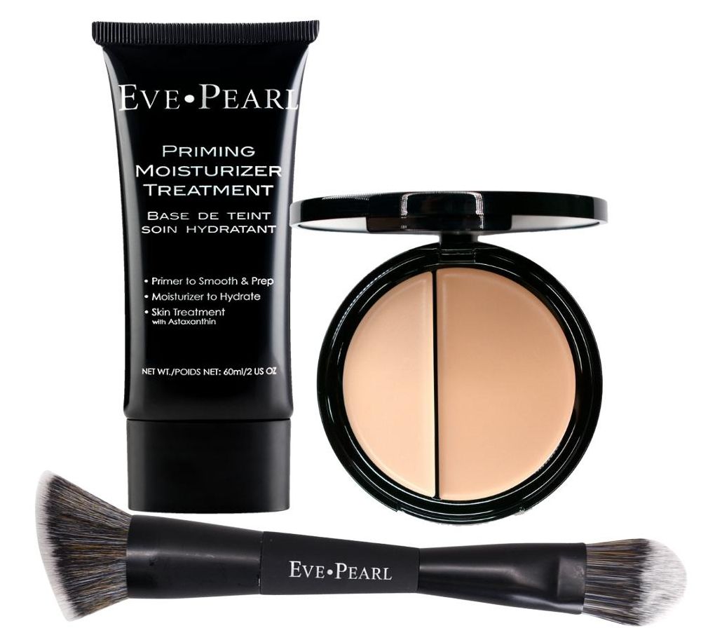 EVE PEARL 3-pc Priming Moisturizer, Dual Foundation & Brush