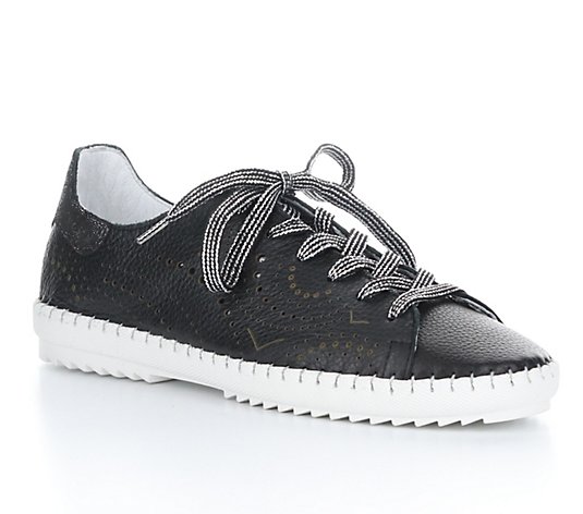 Bos&co Leather Lace Up Rubber Heel Sneakers - Oxley