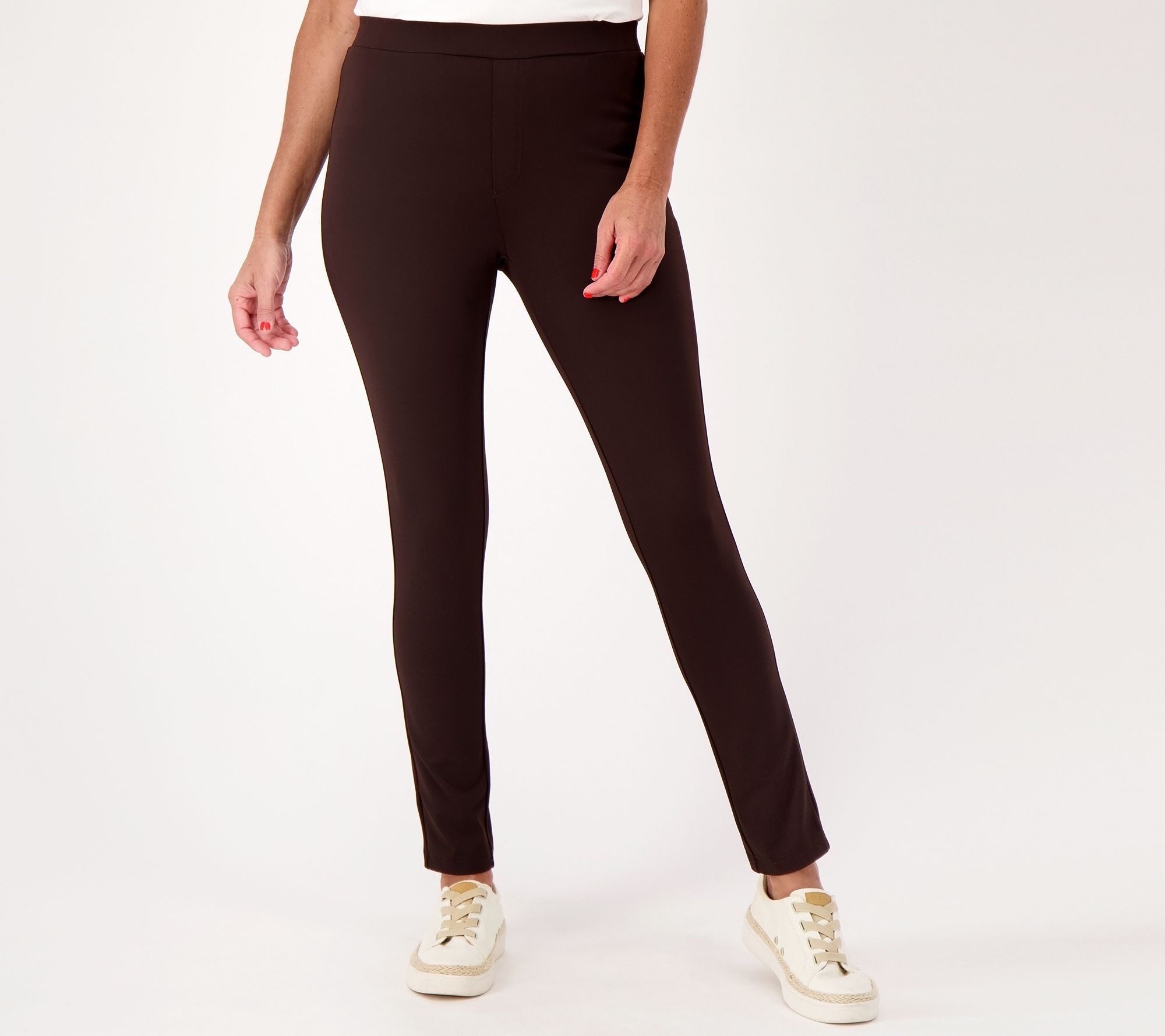 Denim & Co. Active Regular Printed Duo Stretch Legging with Pintuck