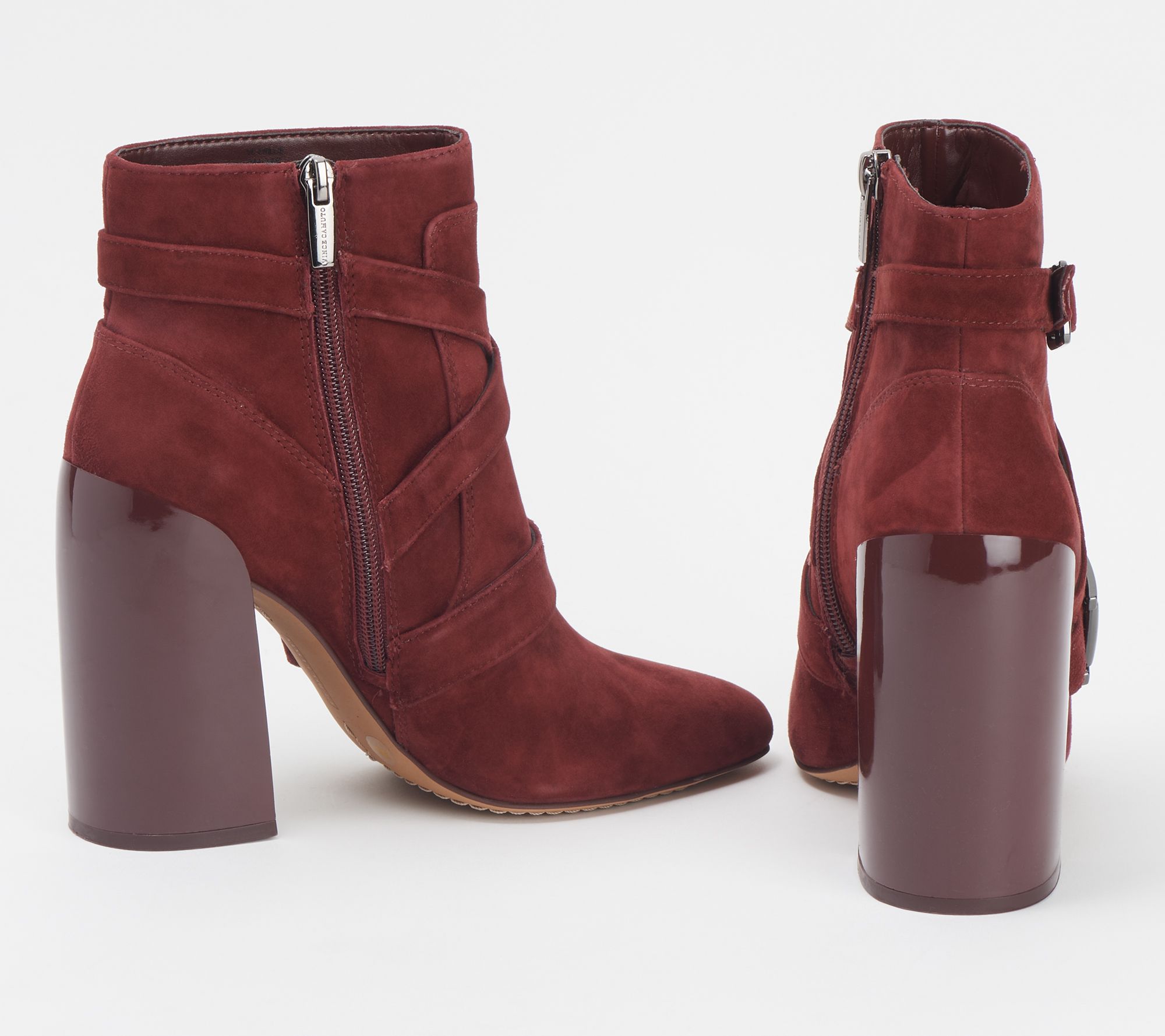 Vince Camuto Leather or Suede Moto Ankle Boots - Erillie 