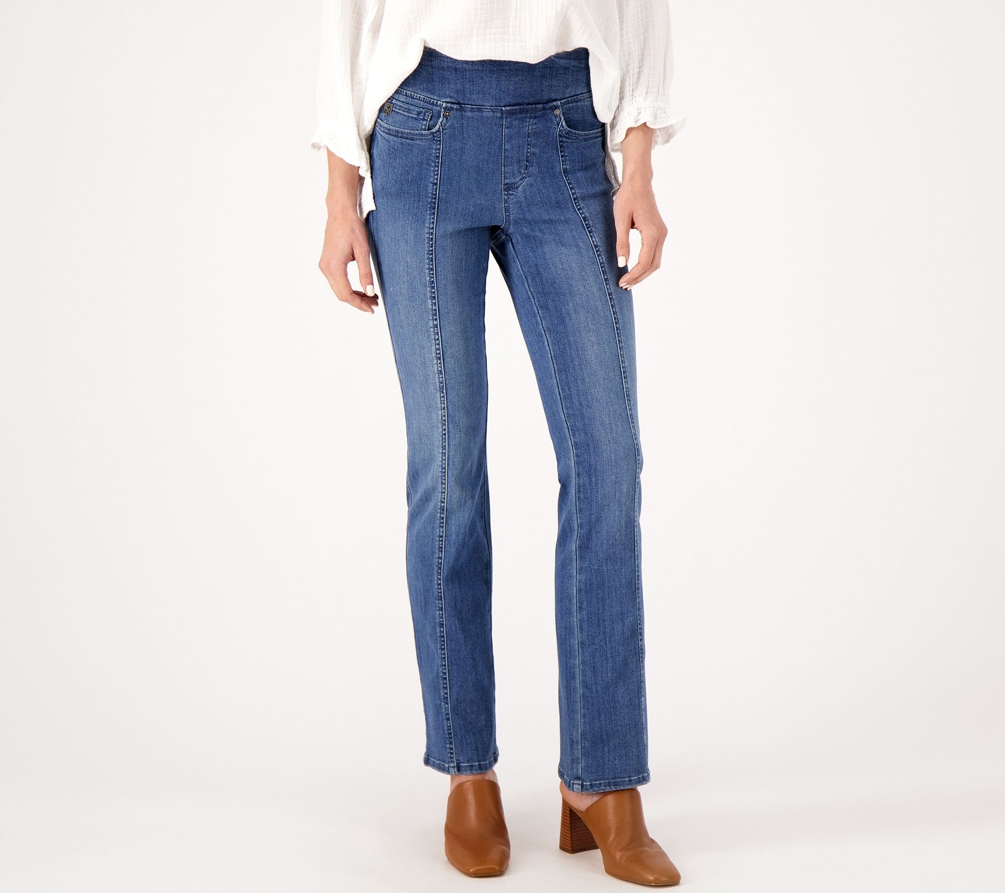 Belle by Kim Gravel Pet Primabelle Seamed Boot Cut Jeans