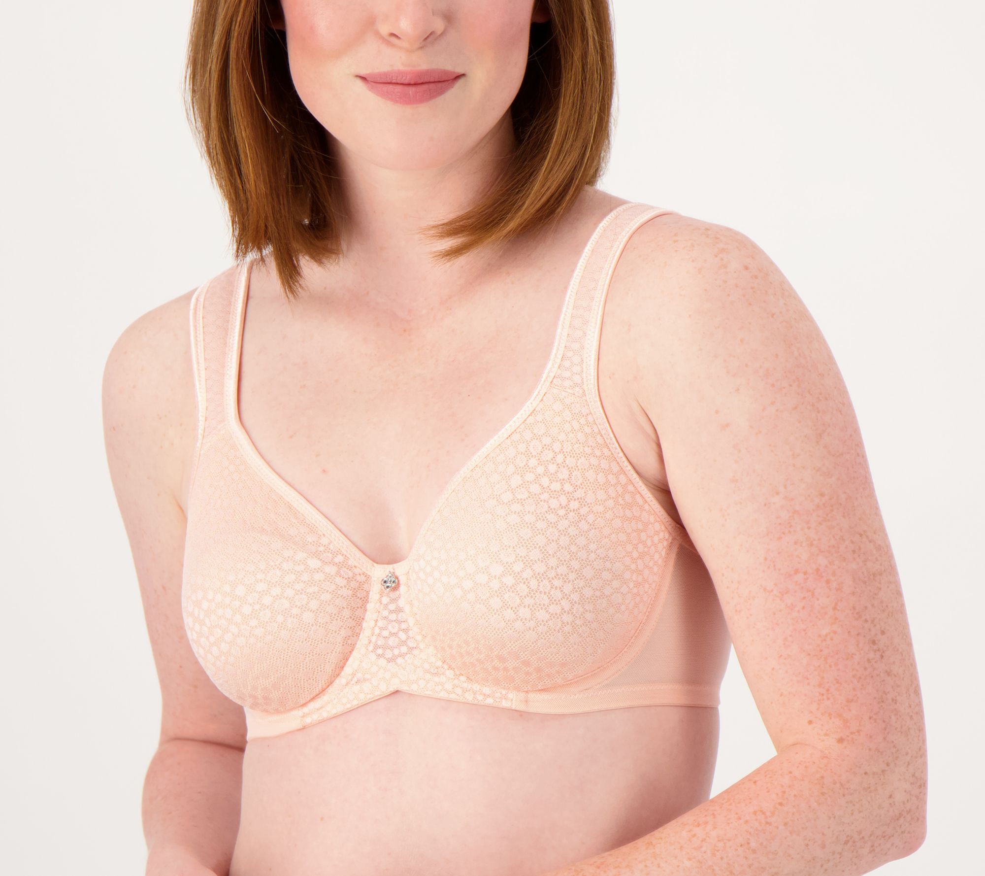 Breezies Lace Essentials Side Smoothing Bra on QVC 