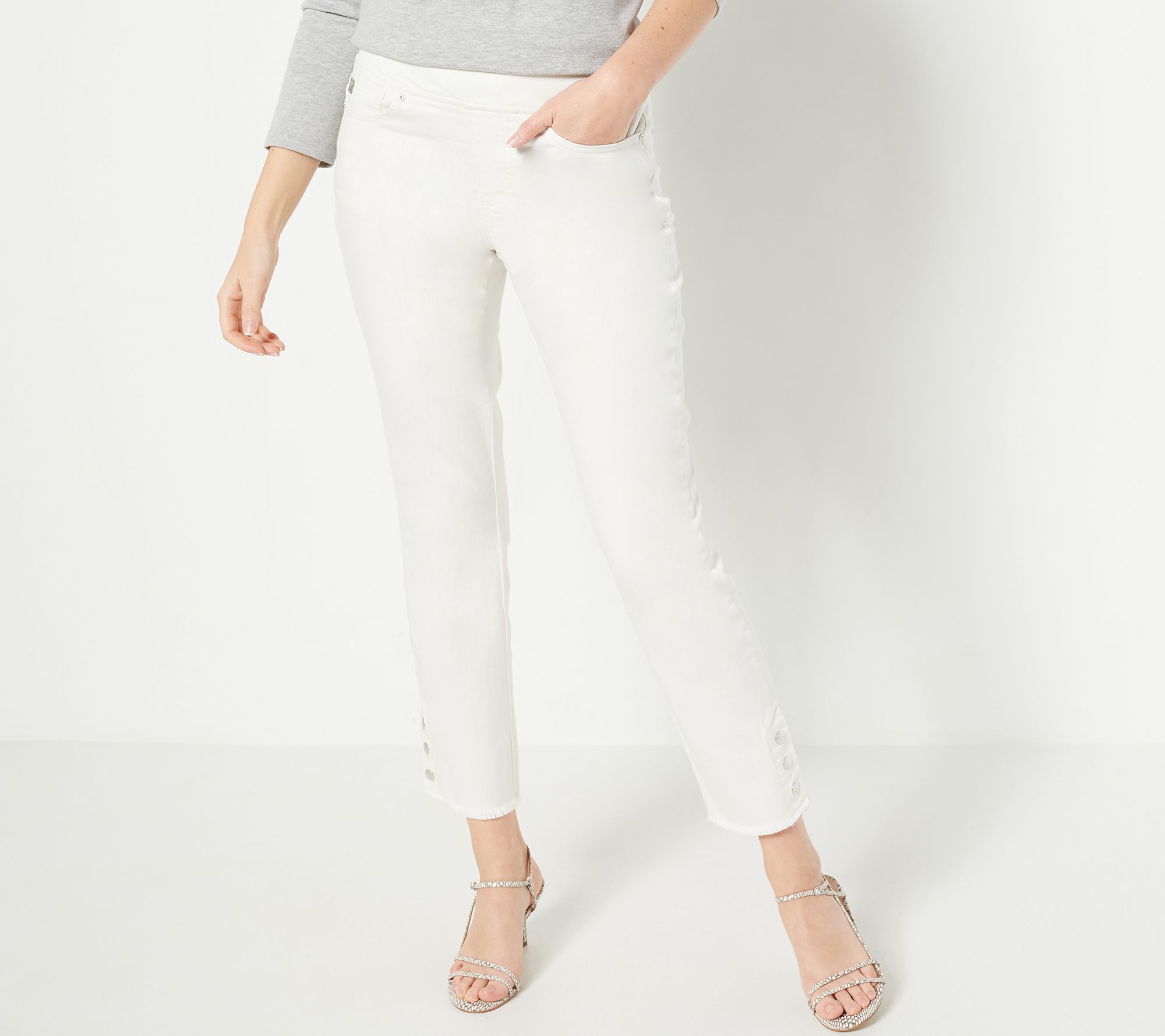 "As Is" Belle by Kim Gravel Petite TripleLuxe Twill Jeans