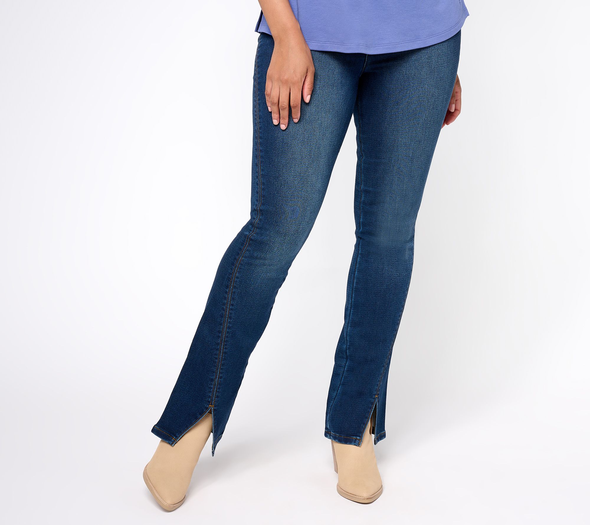 Isaac Mizrahi Live! Regular Indigo Divine Denim Slim Boot Jeans