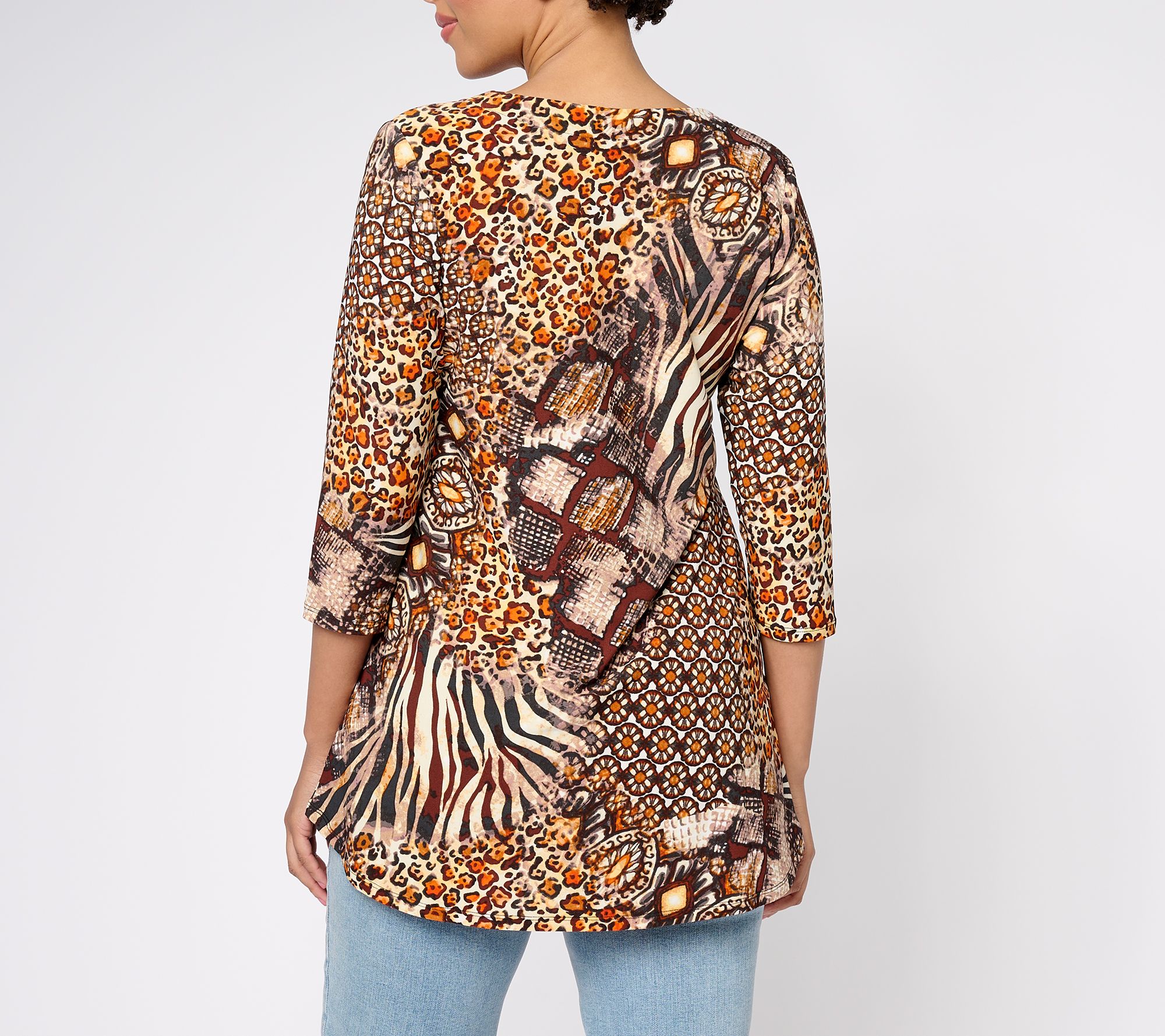 Attitudes by Renee Como Jersey V-Neck Hi-Low Top - QVC.com