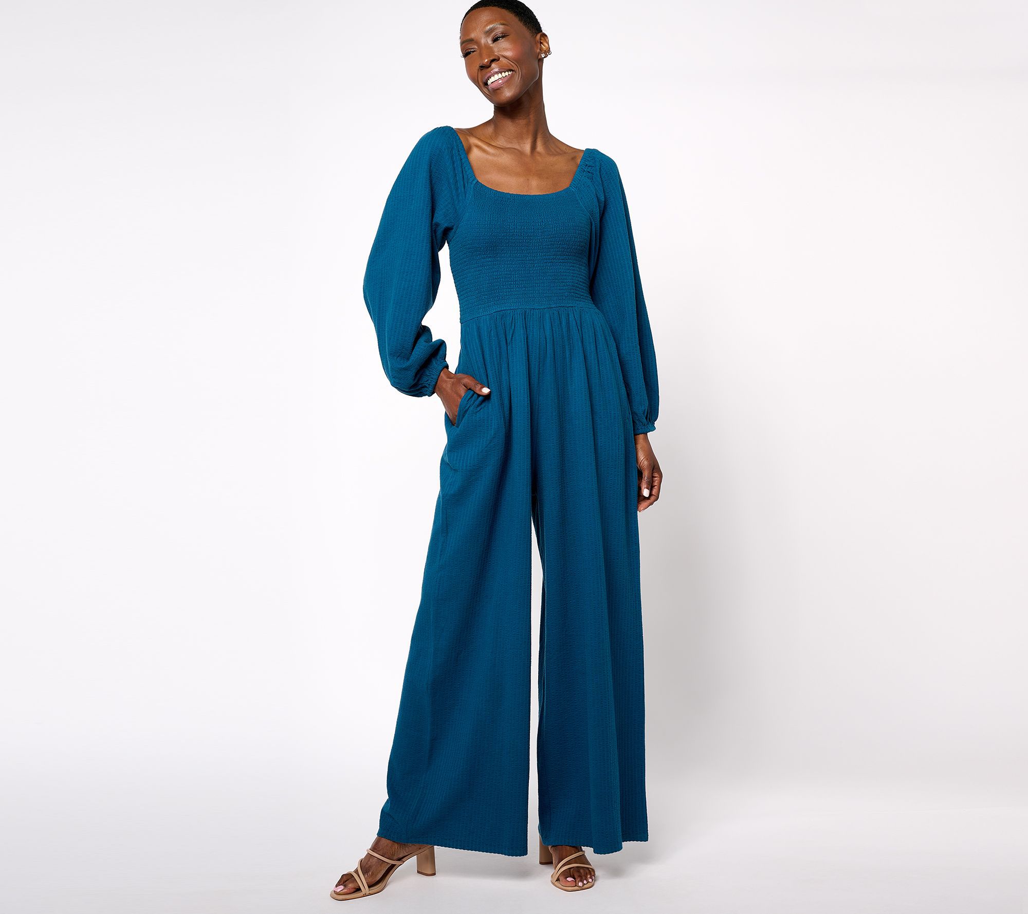 Anybody Petite Brushed Jersey Jumpsuit and Tee Layering Set 