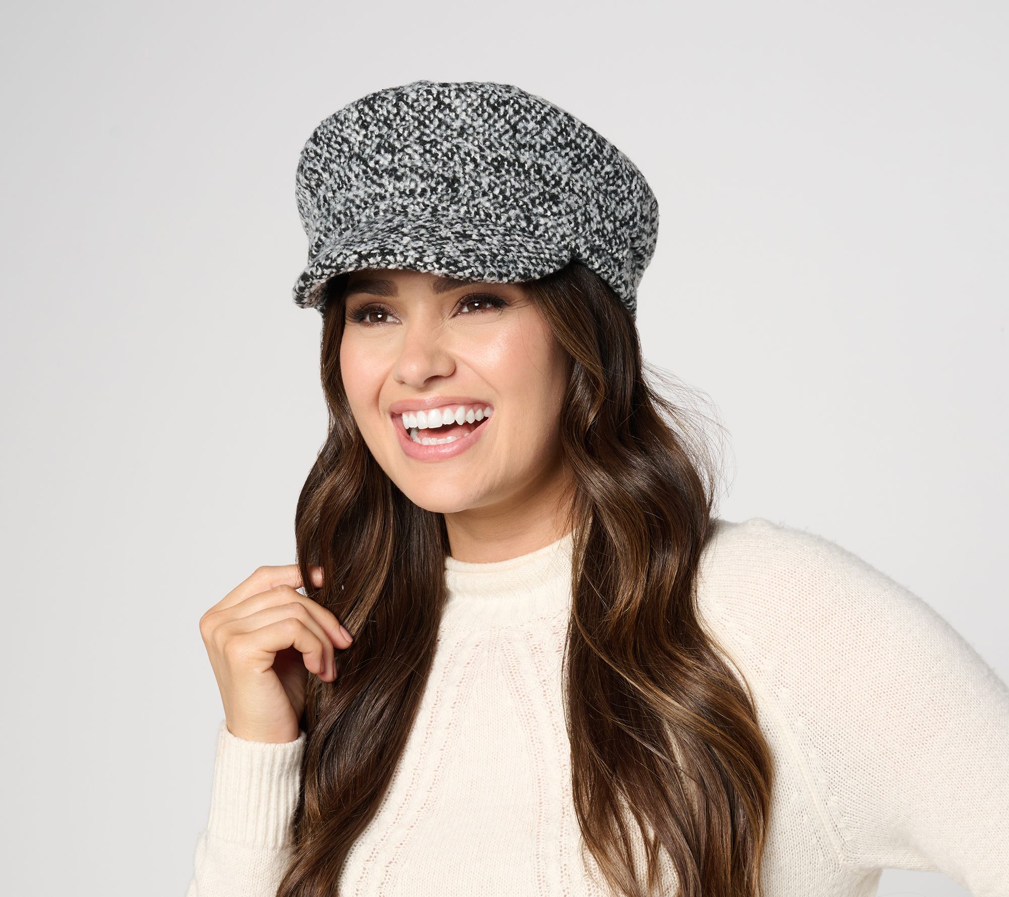 Amiee Lynn Accessories Marble Tweed Cabbie Hat