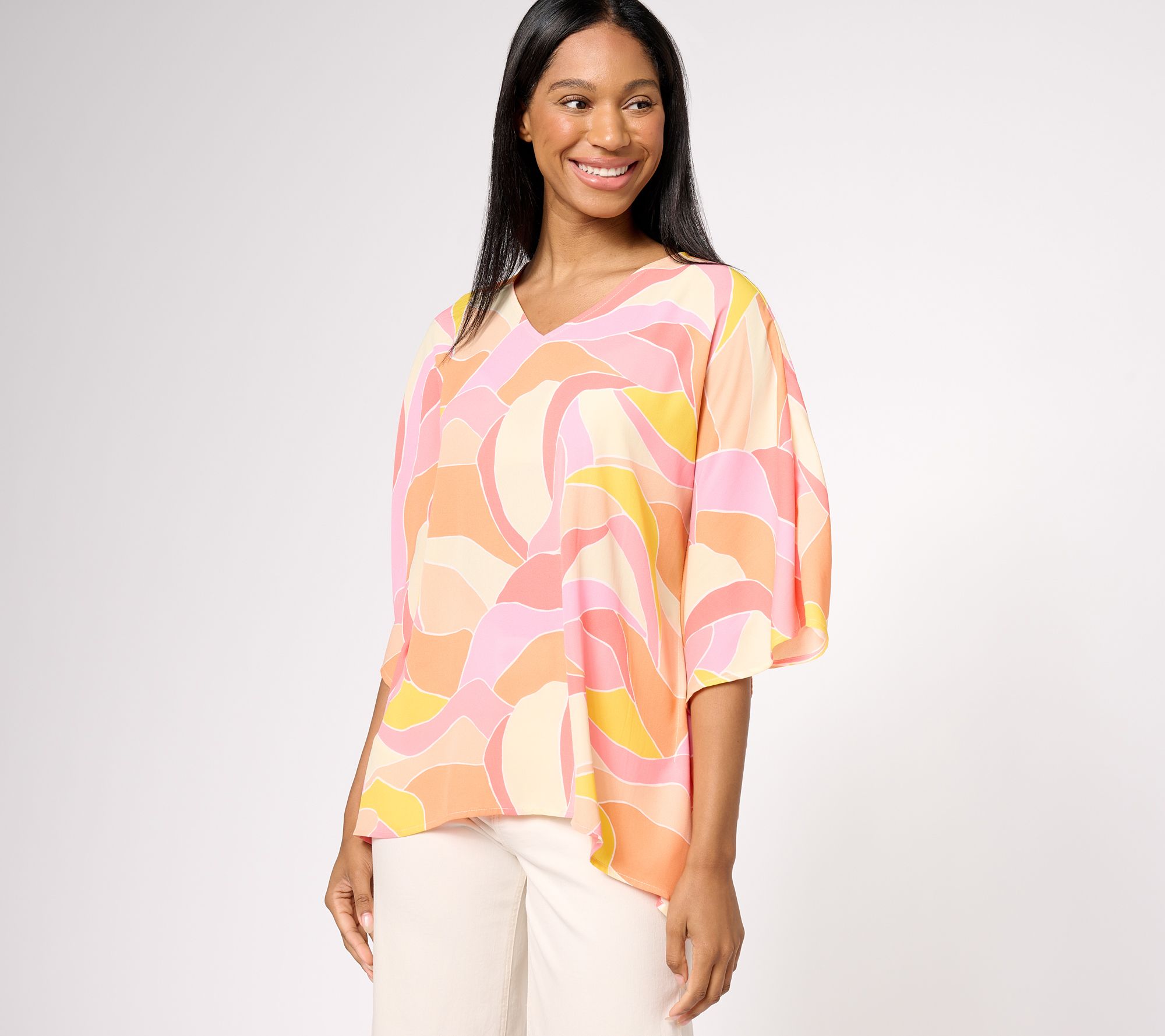 "As Is" Belle by Kim Gravel Woven Aloha Poncho