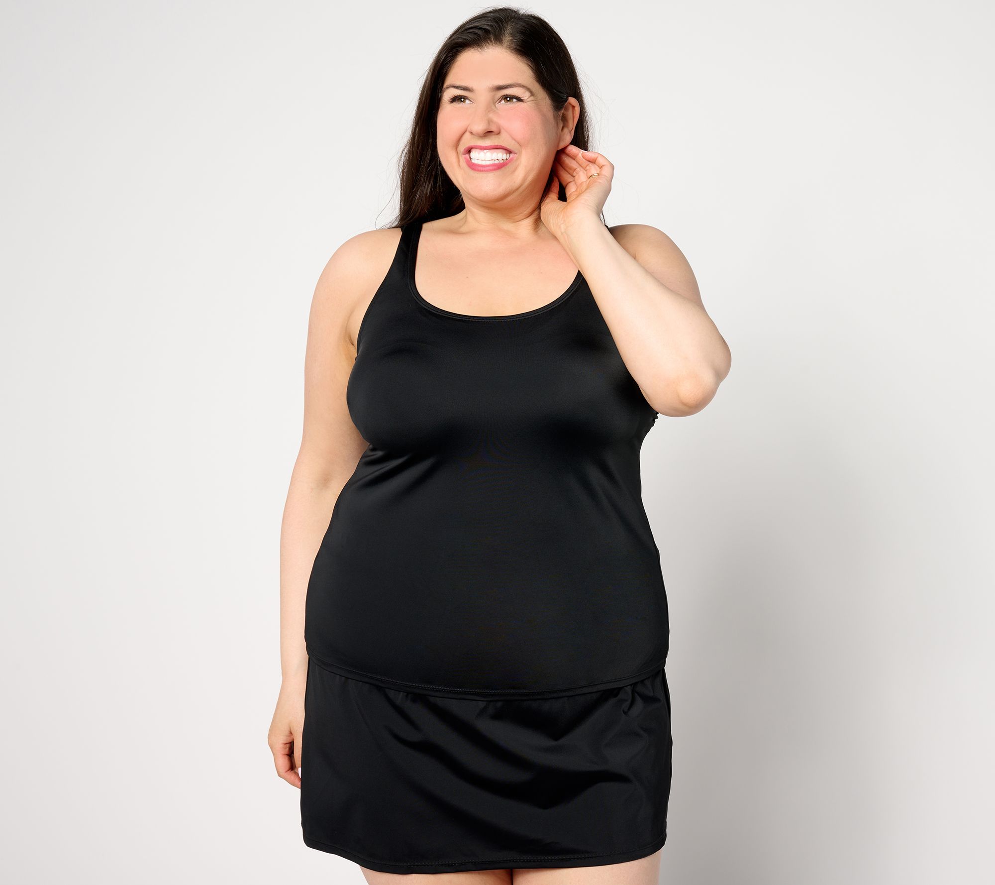 Kim Gravel x Swimsuits For All Scoopneck Tankini & Skirt Set