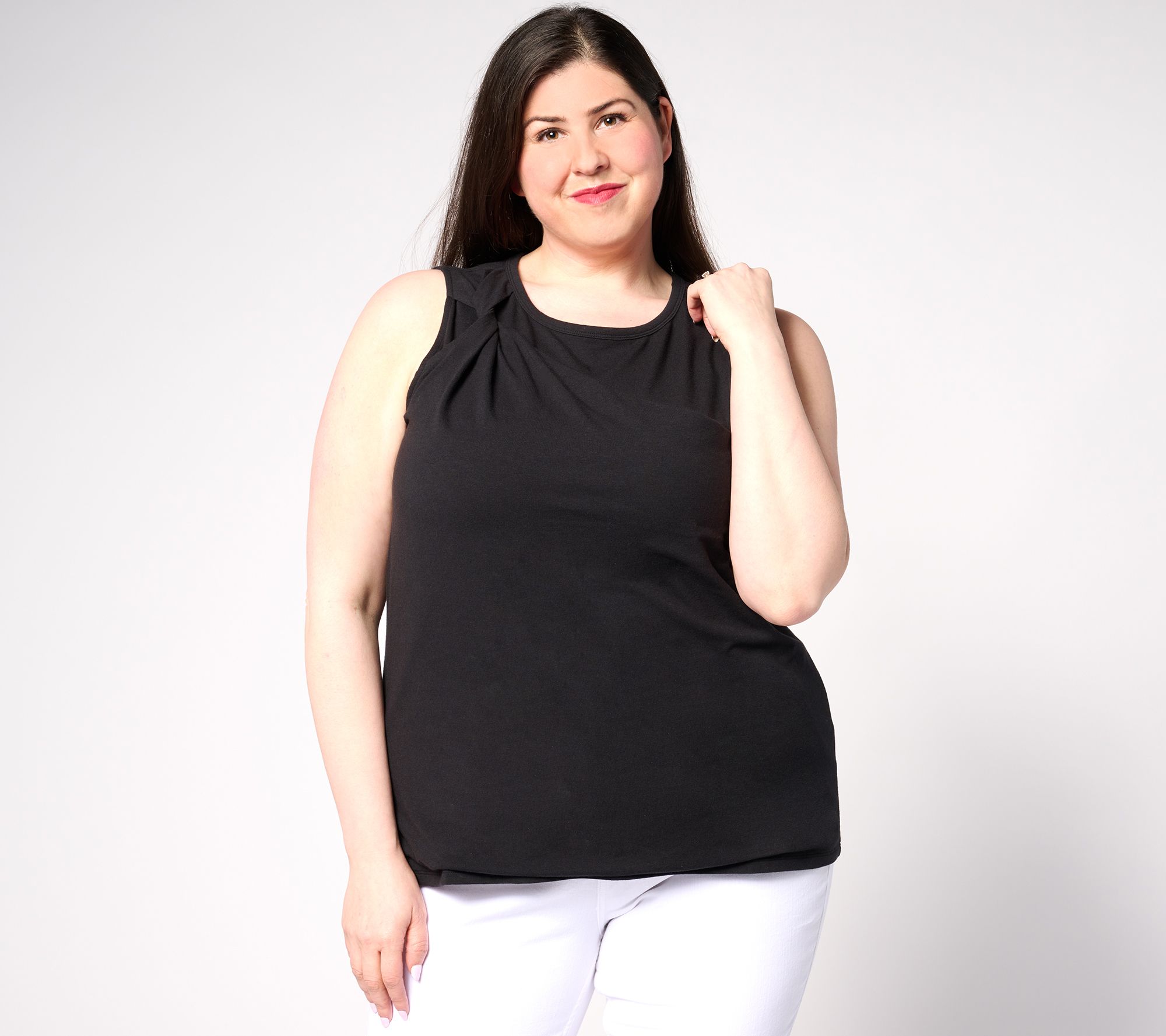 BEAUTIFUL by Lawrence Zarian Classic Knit Tank Top with Twist Detail