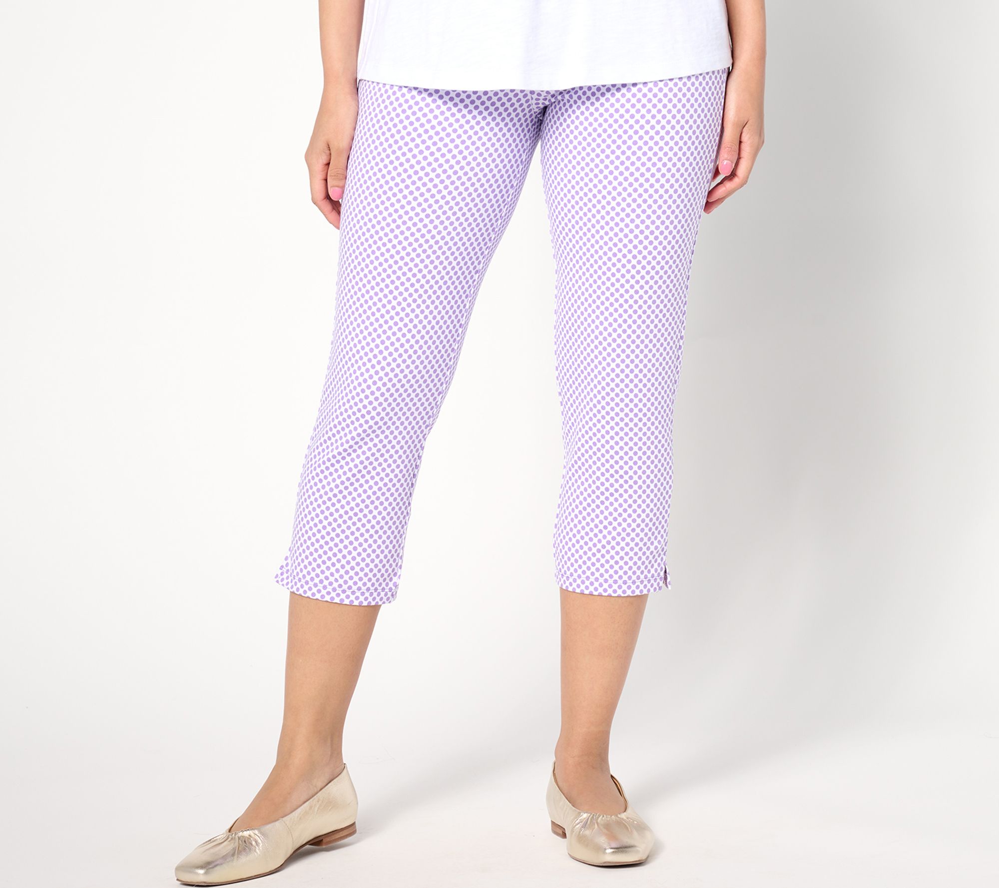 Susan Graver Weekend Petite Premium Stretch Ava Capri Pants