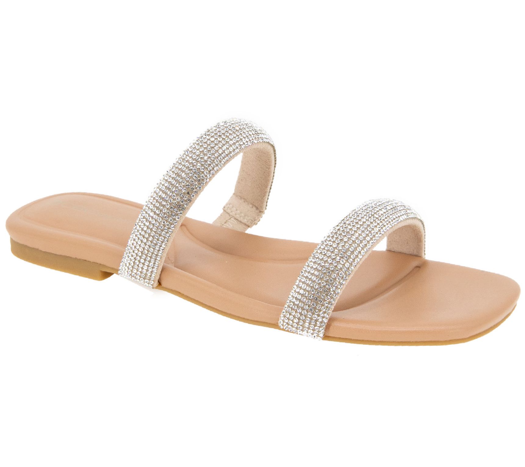 BCBGeneration Rhinestone Double Band Sandal - Glannis