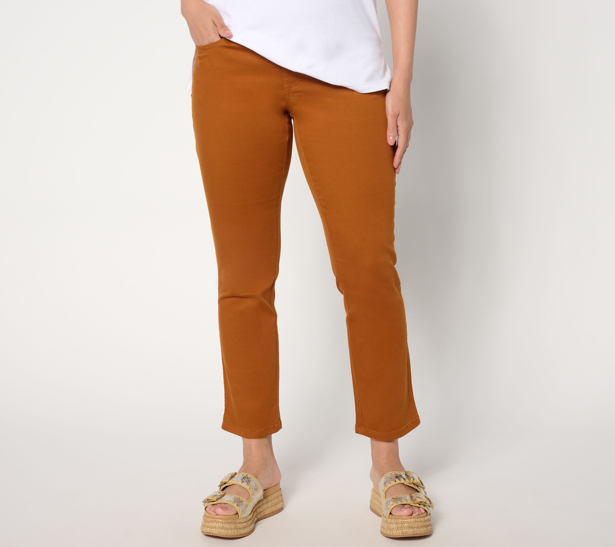 Belle by Kim Gravel Pet TripleLuxe Twill Ankle Pant - QVC.com