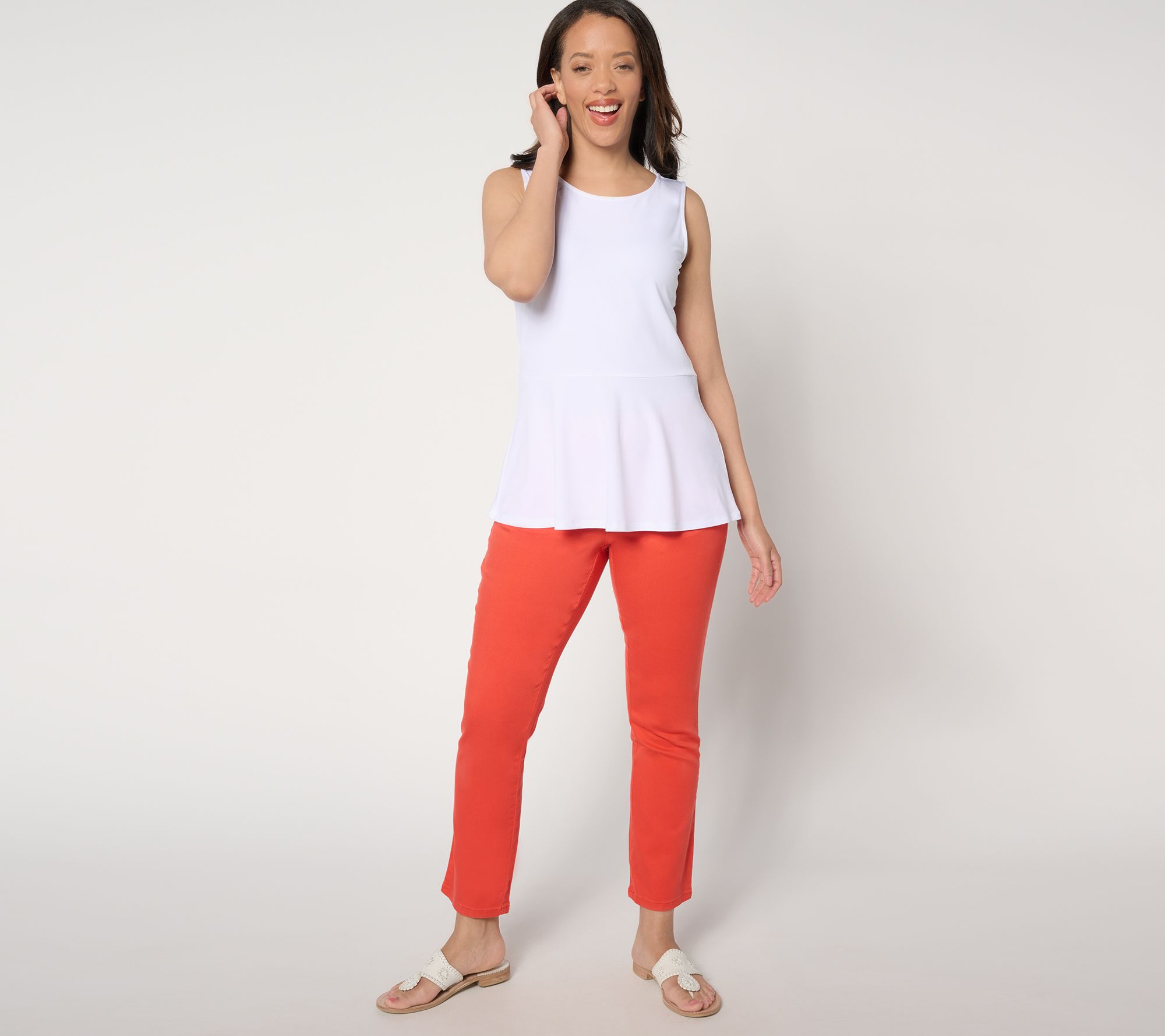 Belle by Kim Gravel Pet TripleLuxe Twill Ankle Pant - QVC.com