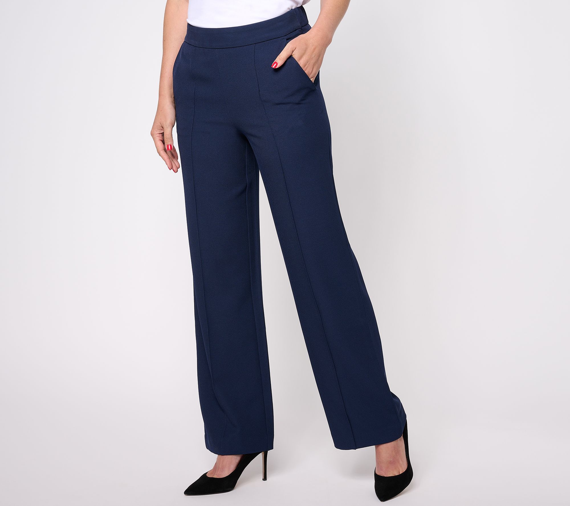 "As Is" Isaac Mizrahi Live! Regular Forever Twill Pull On Trouser