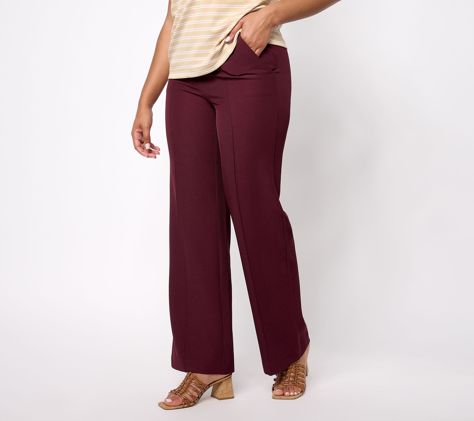 "As Is" Isaac Mizrahi Live! Regular Forever Twill Pull On Trouser