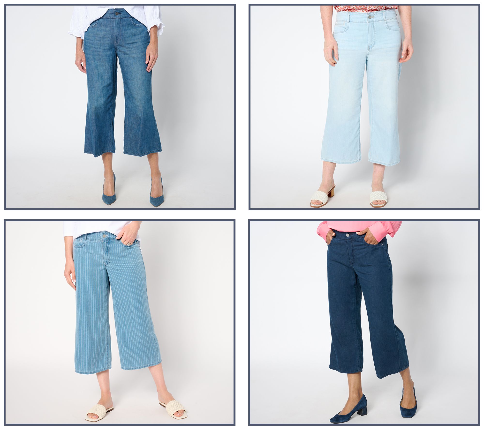NYDJ High Rise Brigitte Wide Leg  Capri
