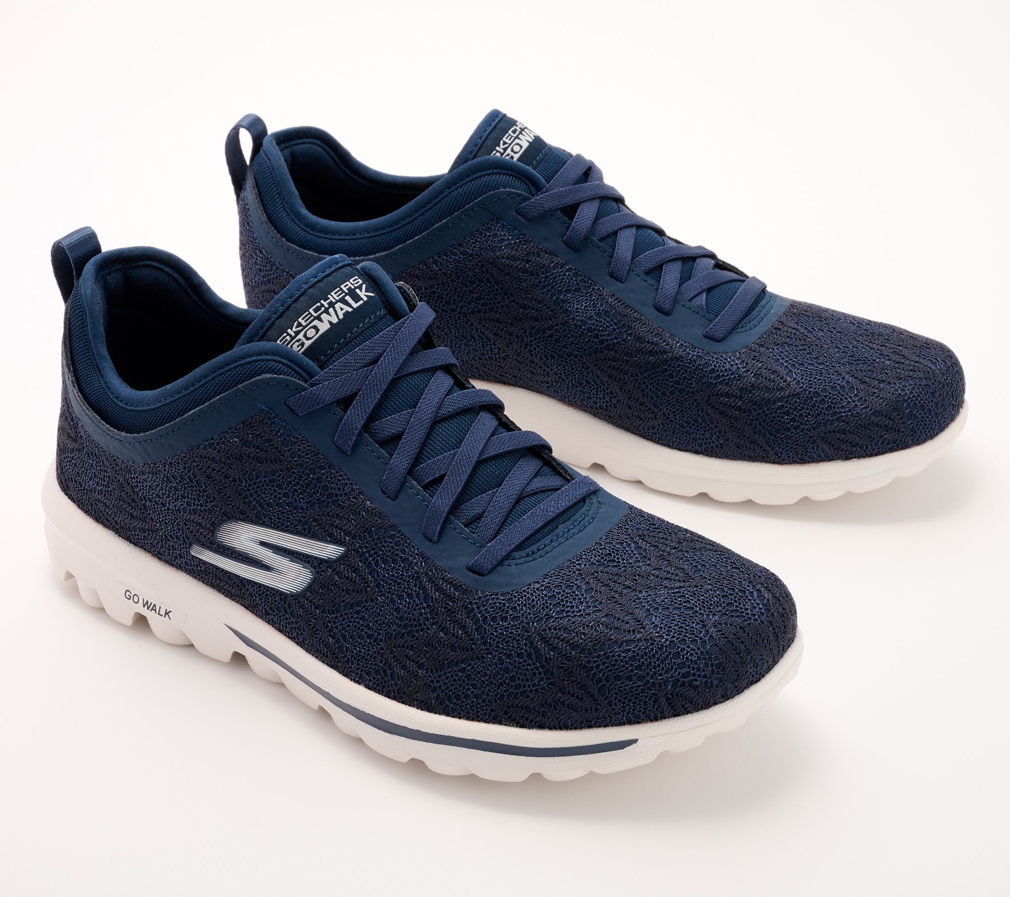 "As Is" Skechers GOWalk Vegan Washable Travel Lace Sneakers-Cyprus