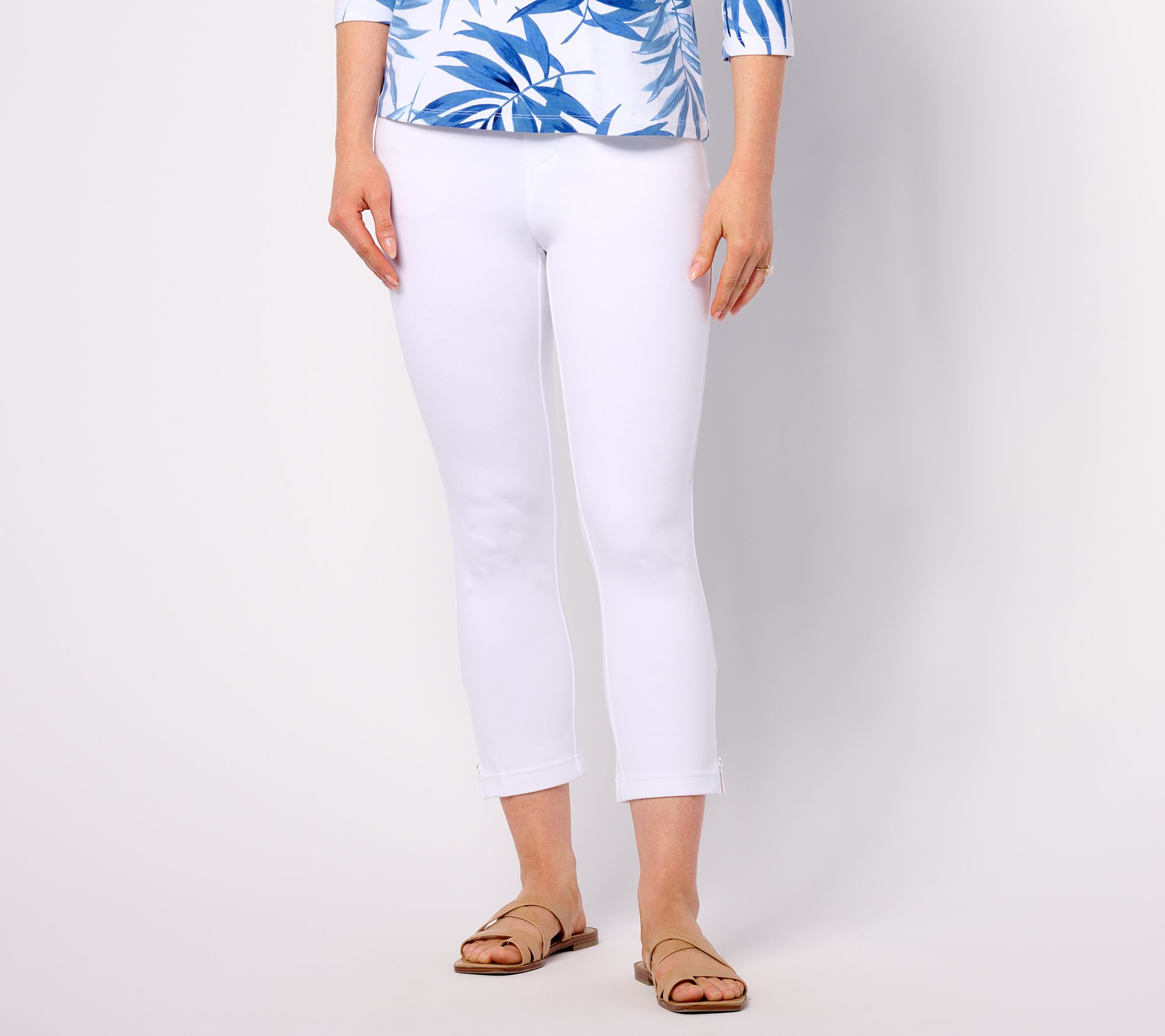"As Is" Belle by Kim Gravel Tall Coastal Crop Perfect Ponte Pant