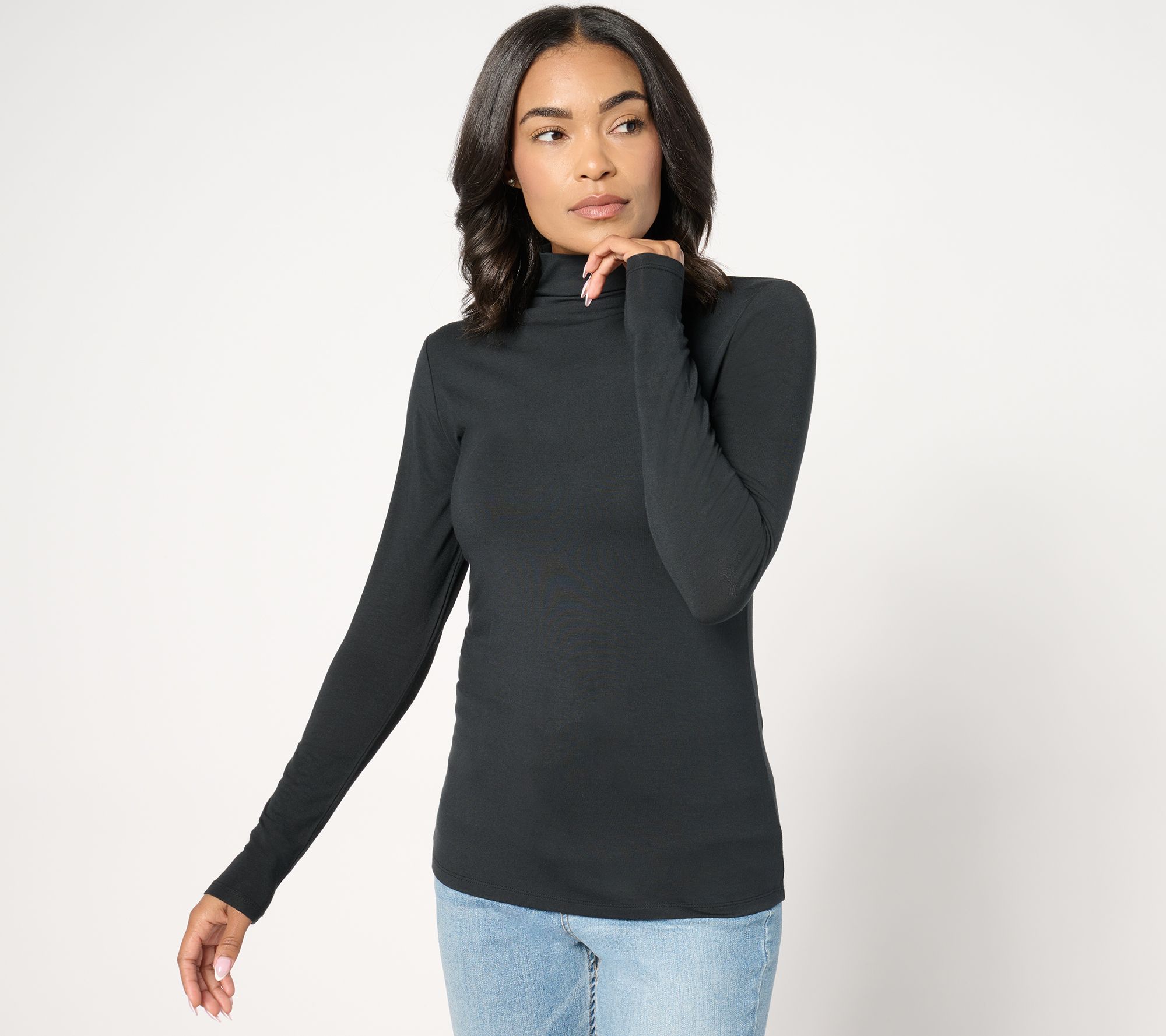 Carla Rockmore Collection Fashion Funnel Neck Knit Top