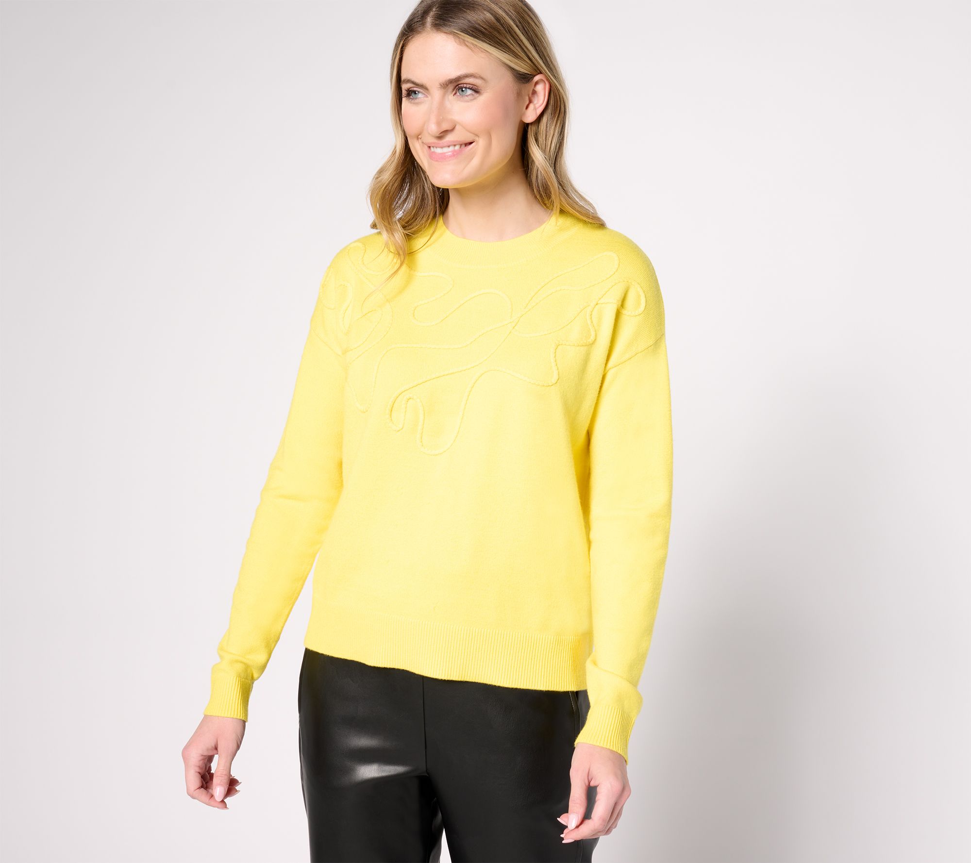 by Stacy London Soutache Crew Neck Sweater