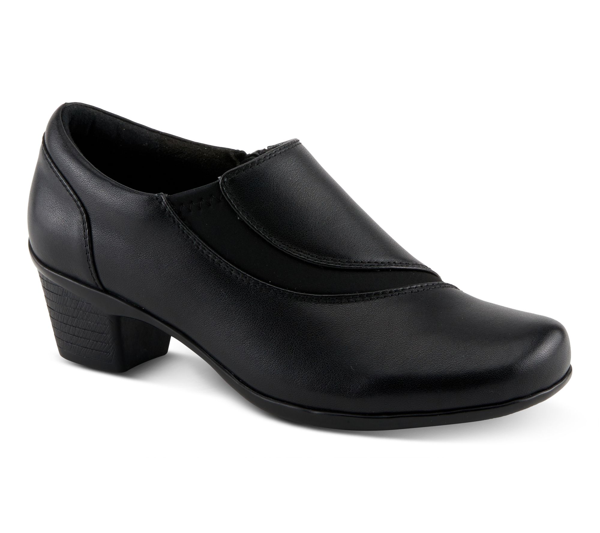 Spring Step Leather Dress Block Heel- Klay