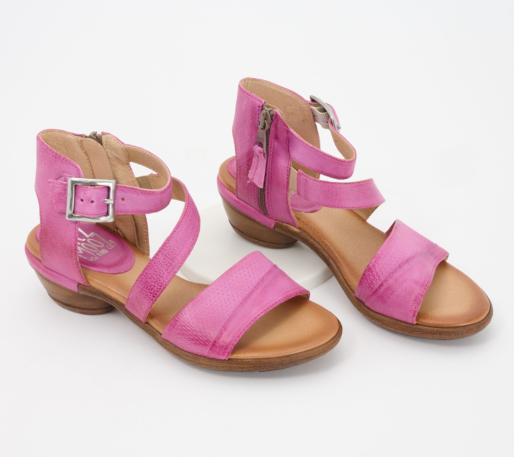 As Is Miz Mooz Leather Heeled Sandals- Coolidge