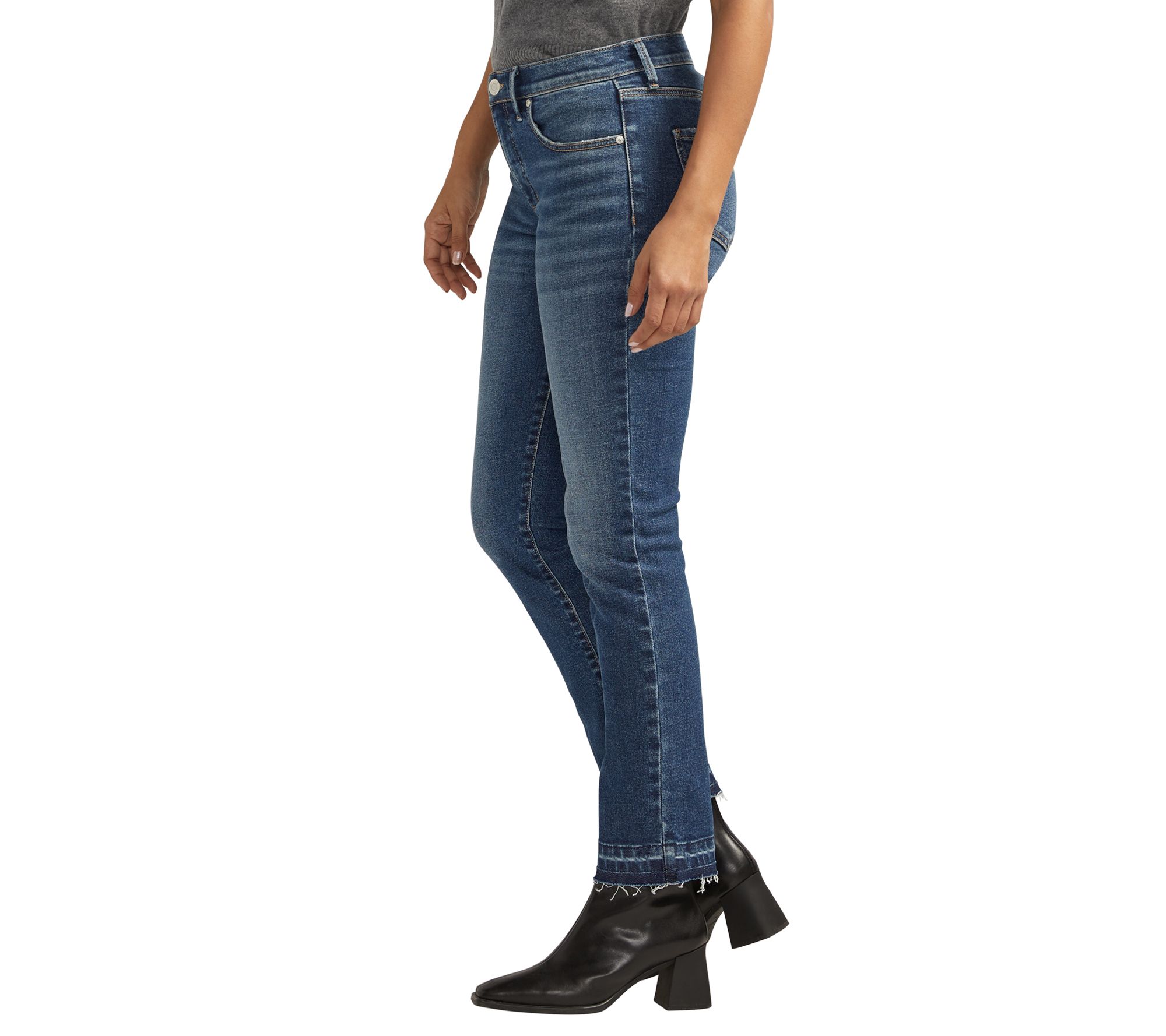 JAG Women's Cassie Mid Rise Slim Straight Jeans