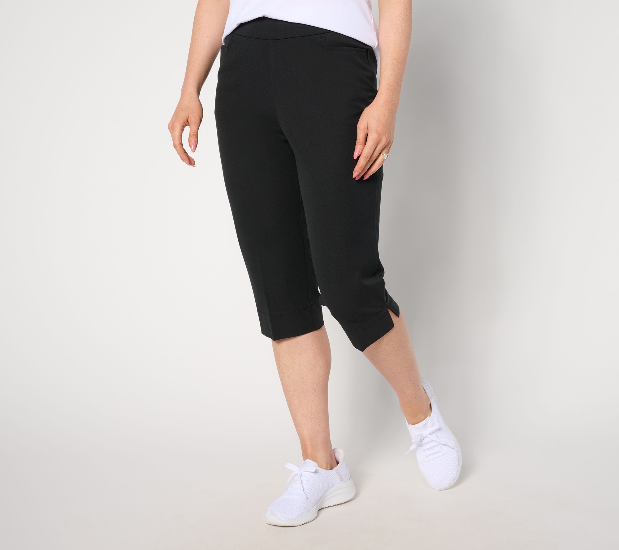 "As Is" Isaac Mizrahi Live! Petite 24/7 Stretch Pedal Pusher w/ Pkts