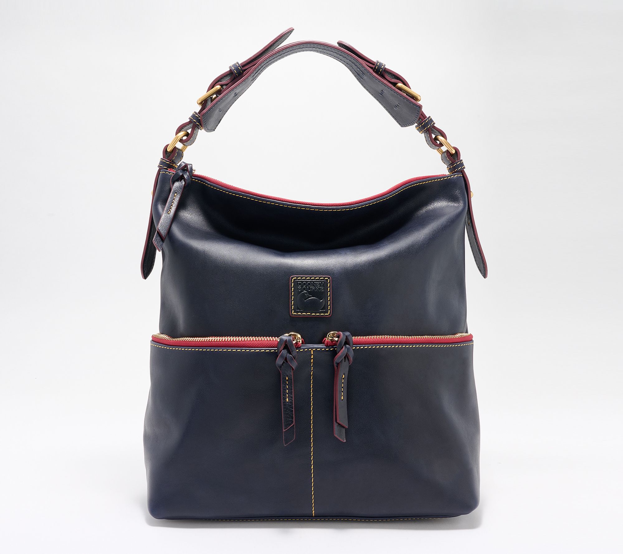 "As Is" Dooney & Bourke Florentine Leather Medium Zip Pocket Sac