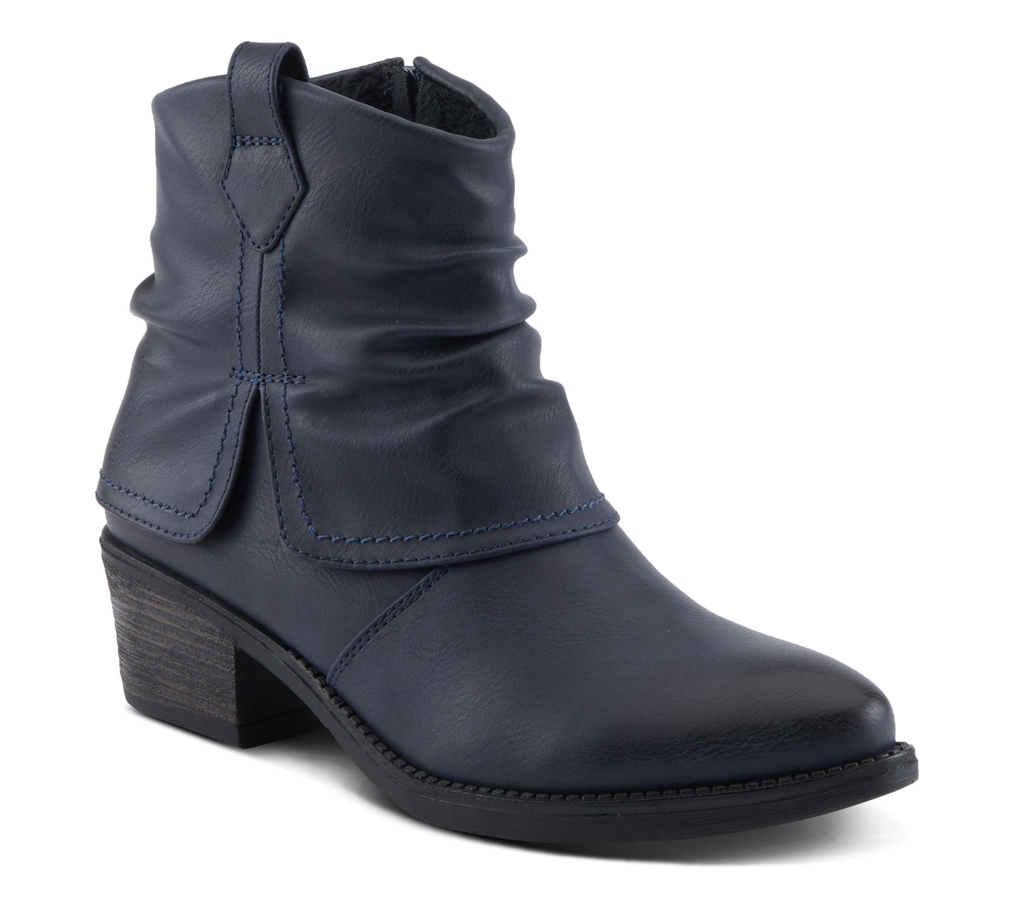 Patrizia by Spring Step Cowboy Stacked Heel Boots - Idolize