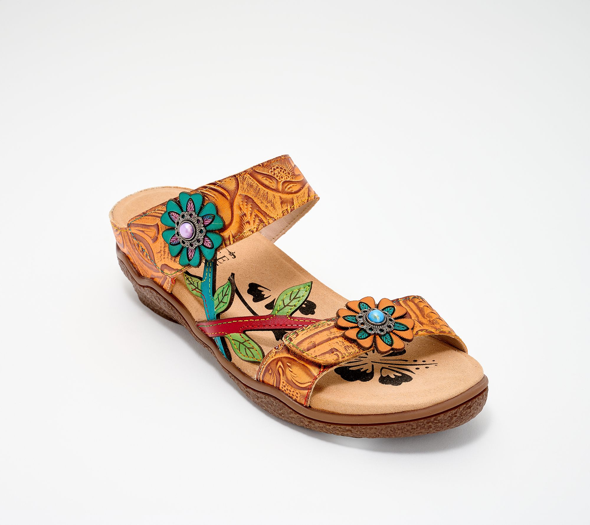 L'Artiste by Spring Step Leather Slide Sandals Aymee