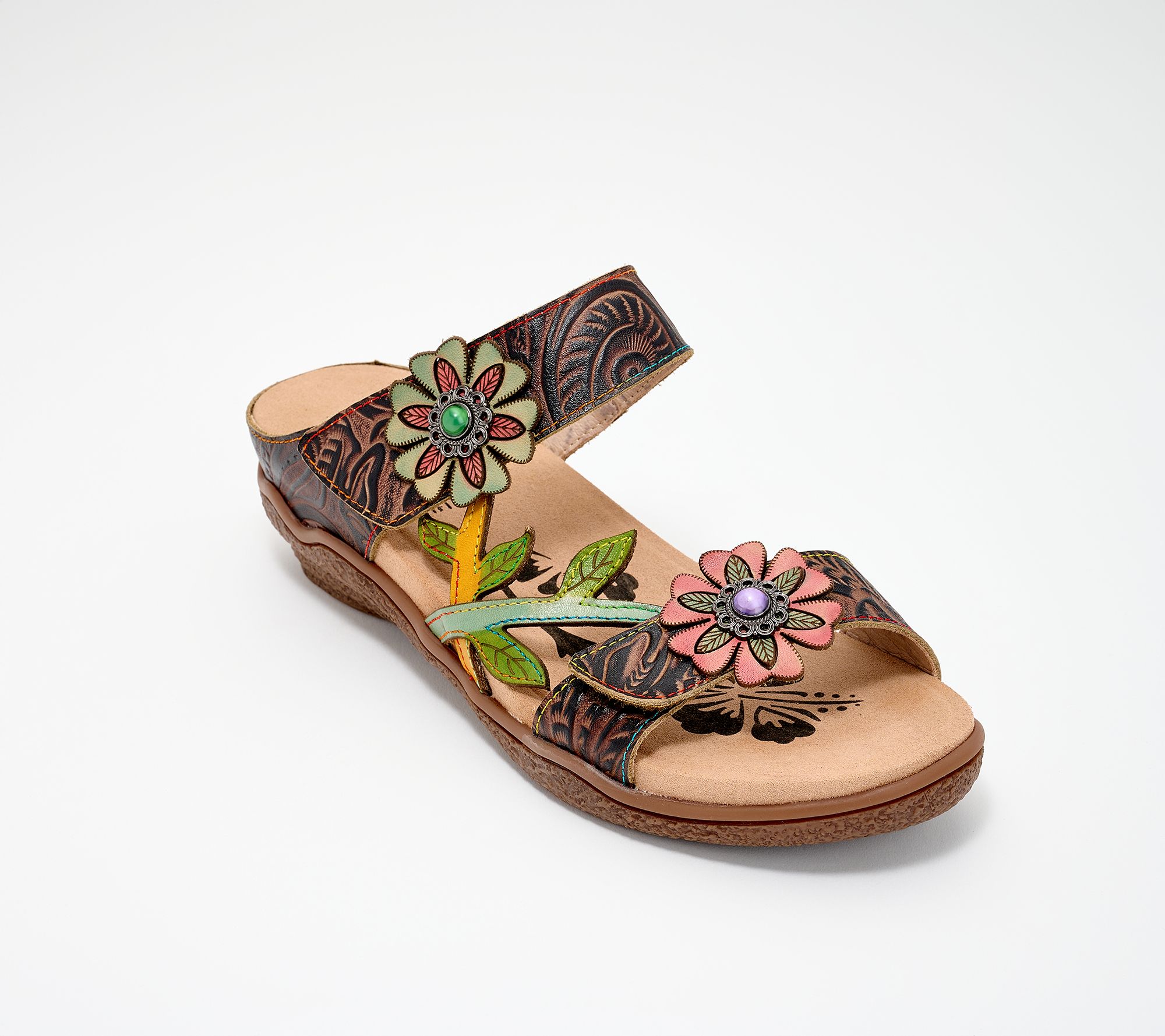 L'Artiste by Spring Step Leather Slide Sandals Aymee