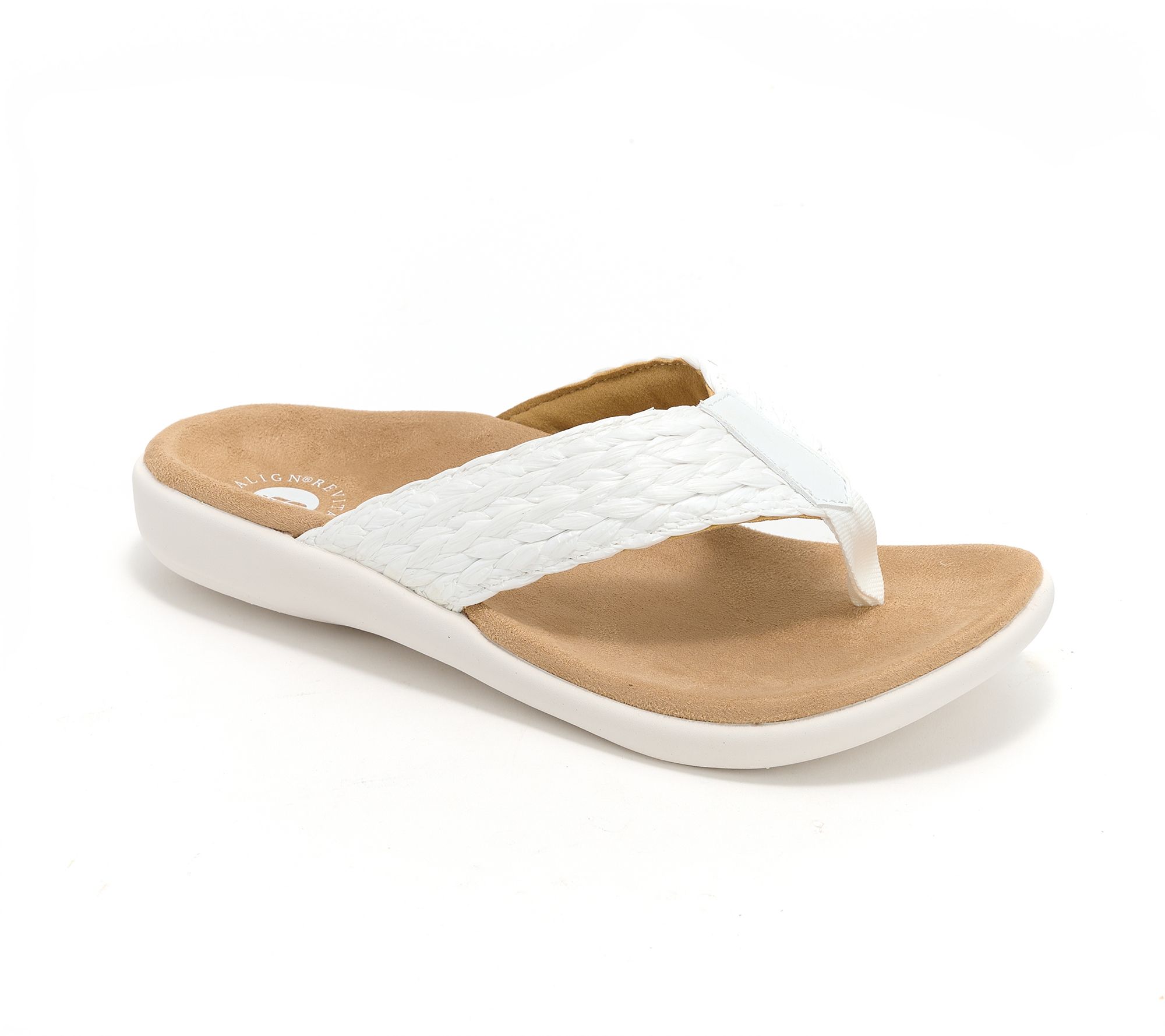 Revitalign Orthotic Memory Foam Thong Sandals - Yumi Raffia