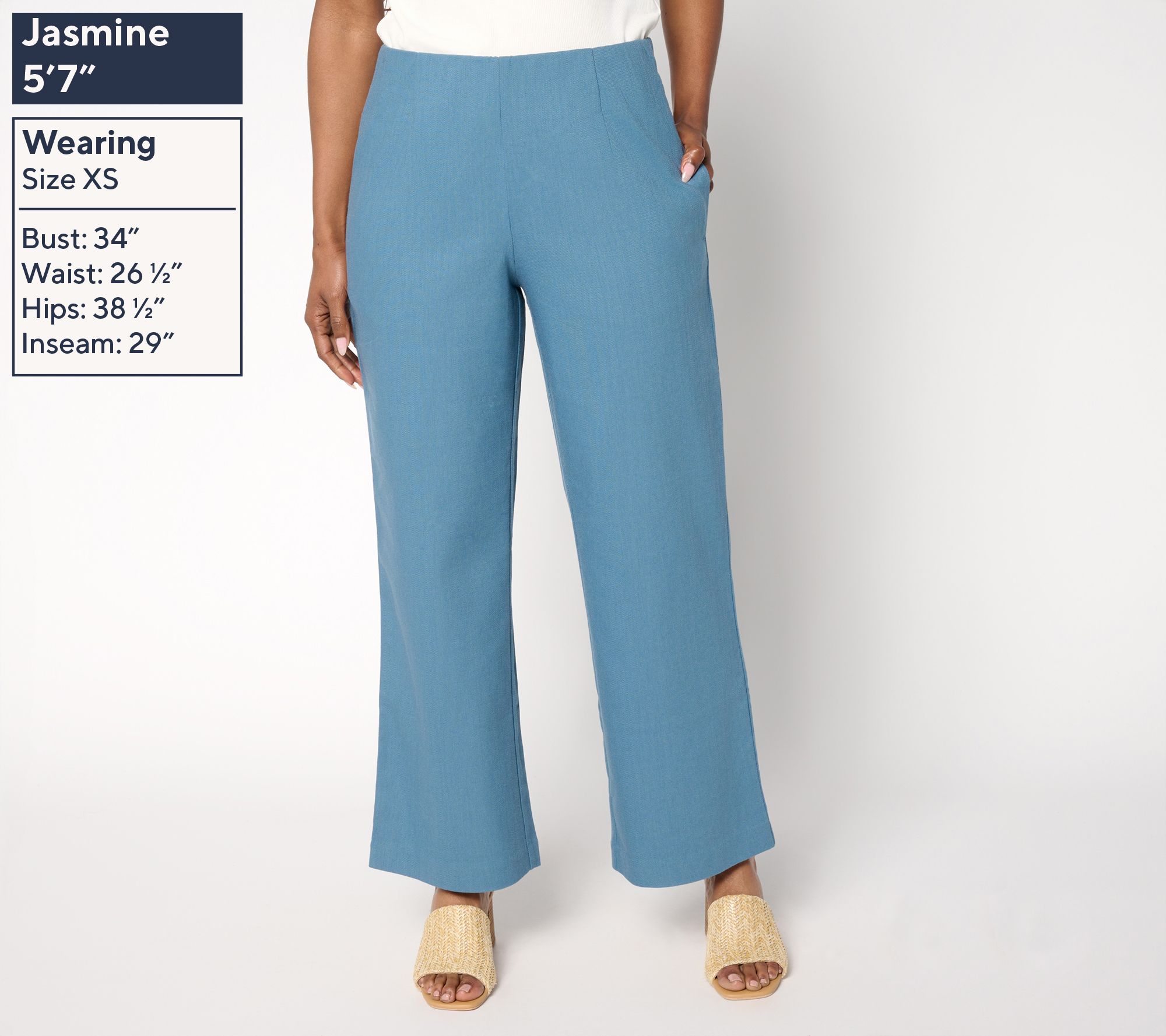Me by Jennie Garth Oasis Pull On Twill Pants - QVC.com