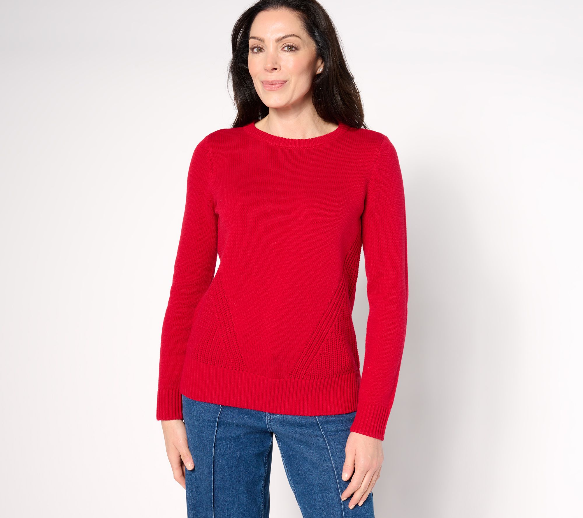 "As Is" Belle by Kim Gravel Diagonal Shaker Side Sweater