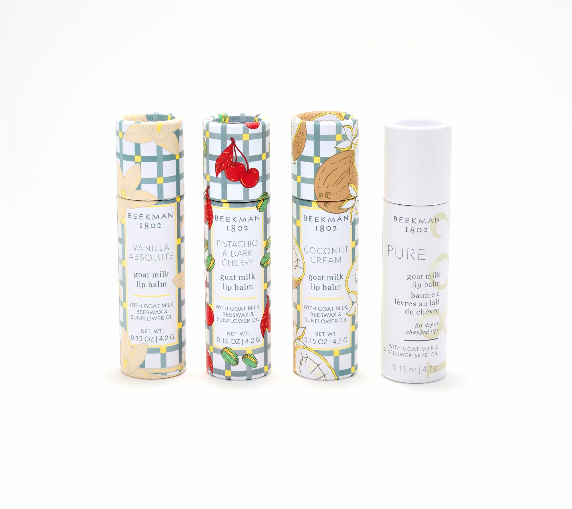 Beekman 1802 Moisturizing Goat Milk Lip Balm Quad