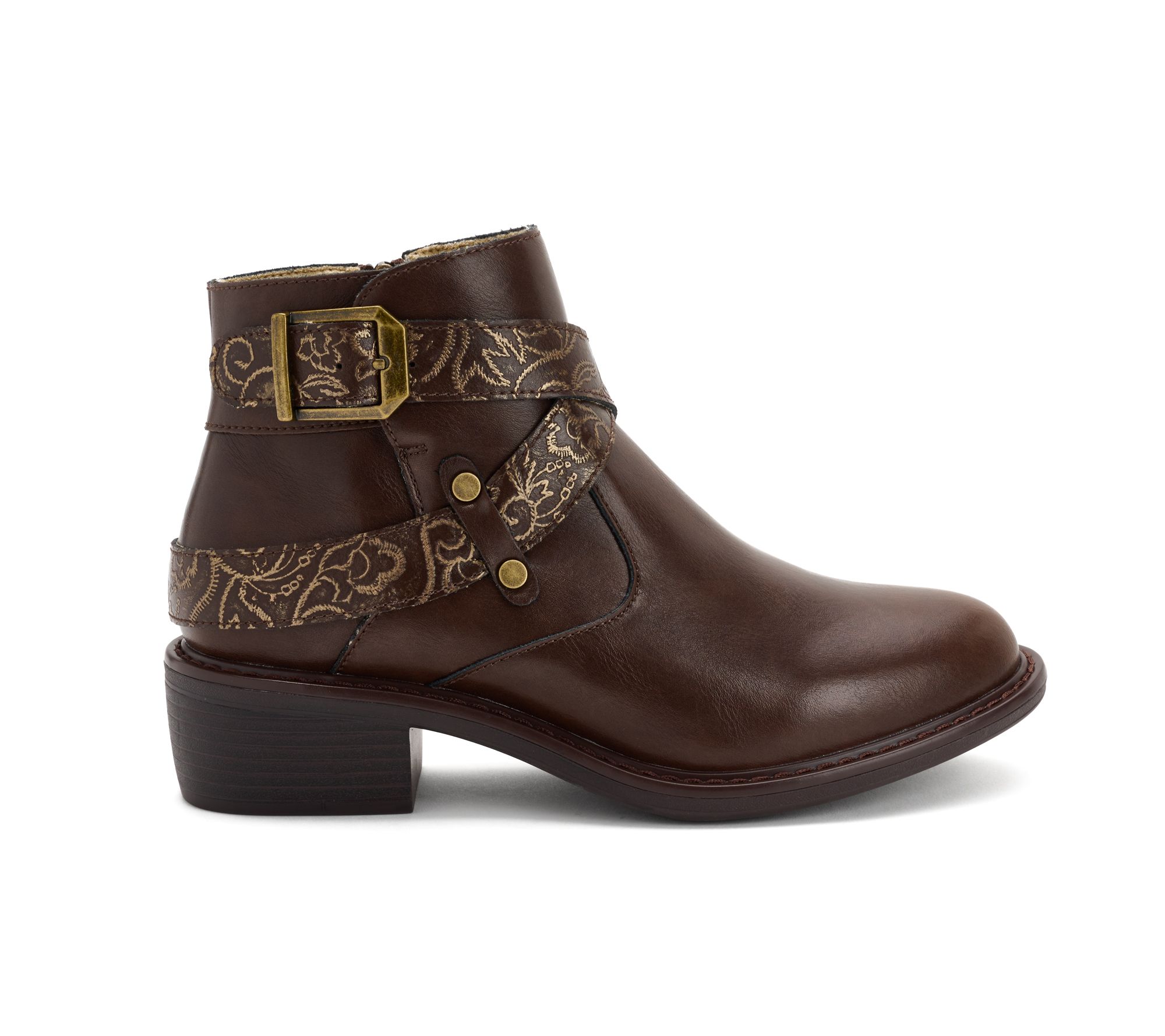 Alegria Leather Buckled Ankle Boots - Millie - QVC.com