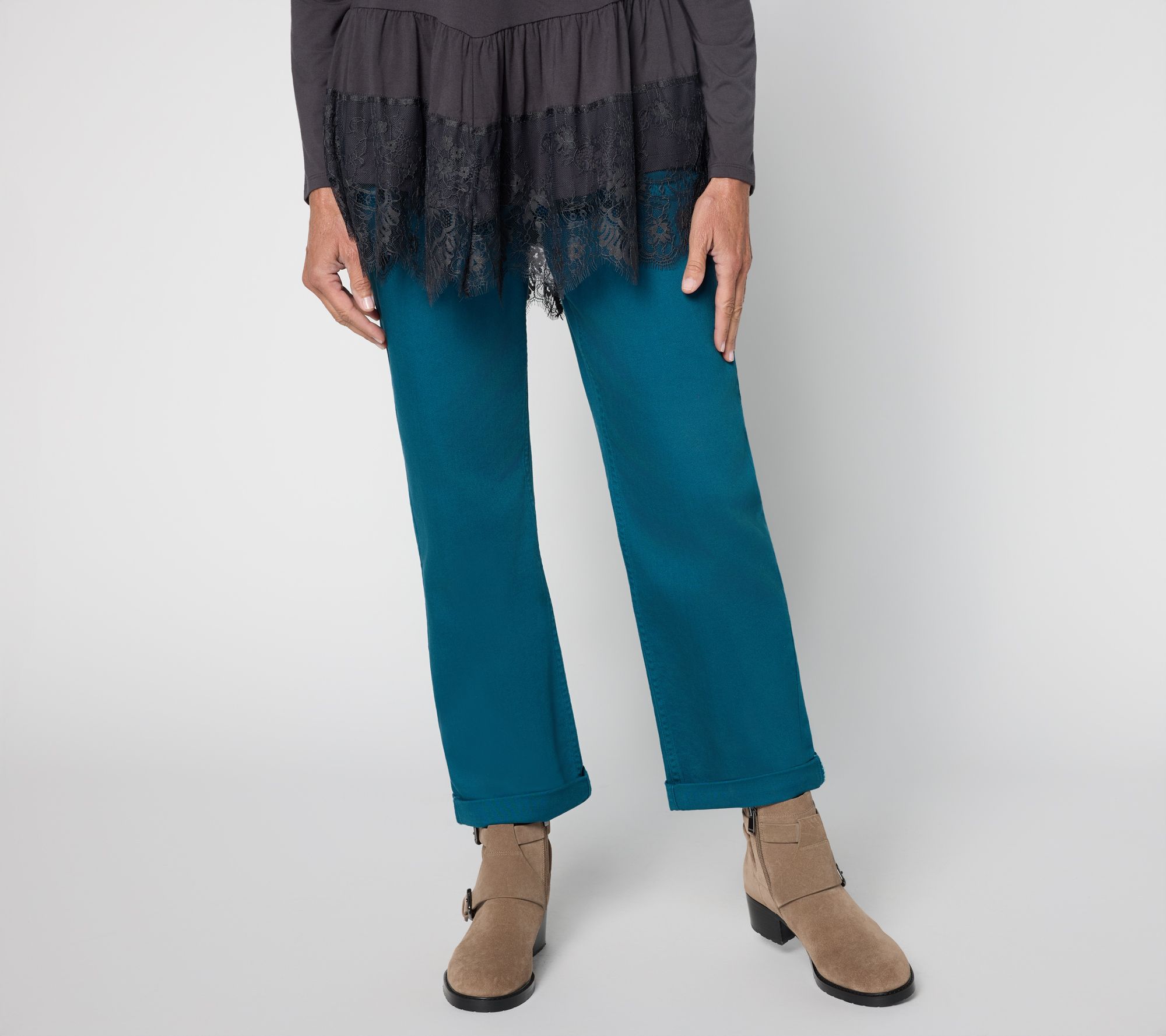 LOGO by Lori Goldstein Tall Color Denim Boyfriend Jean