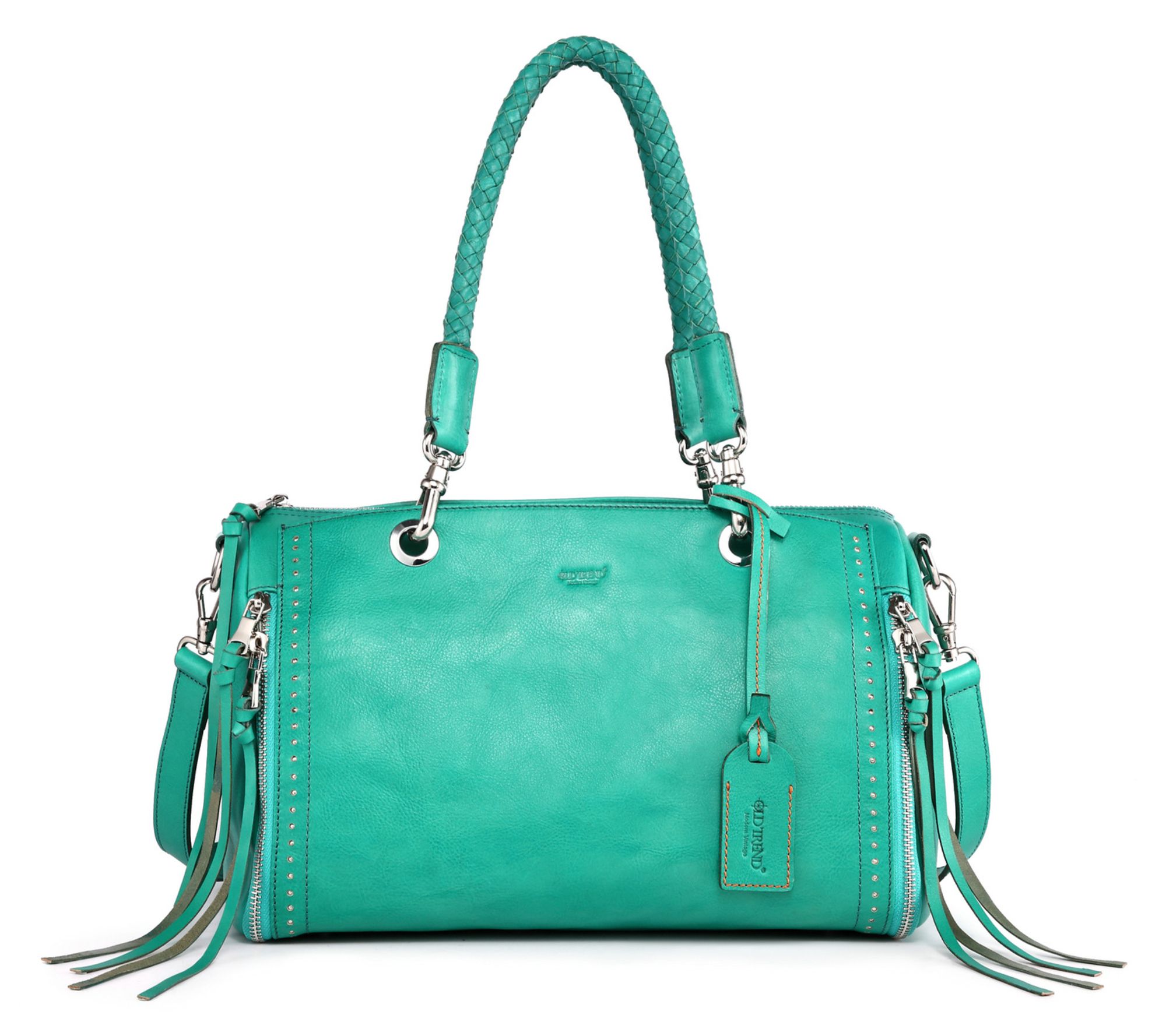 Old Trend Lily Leather Satchel with Crossbody Strap
