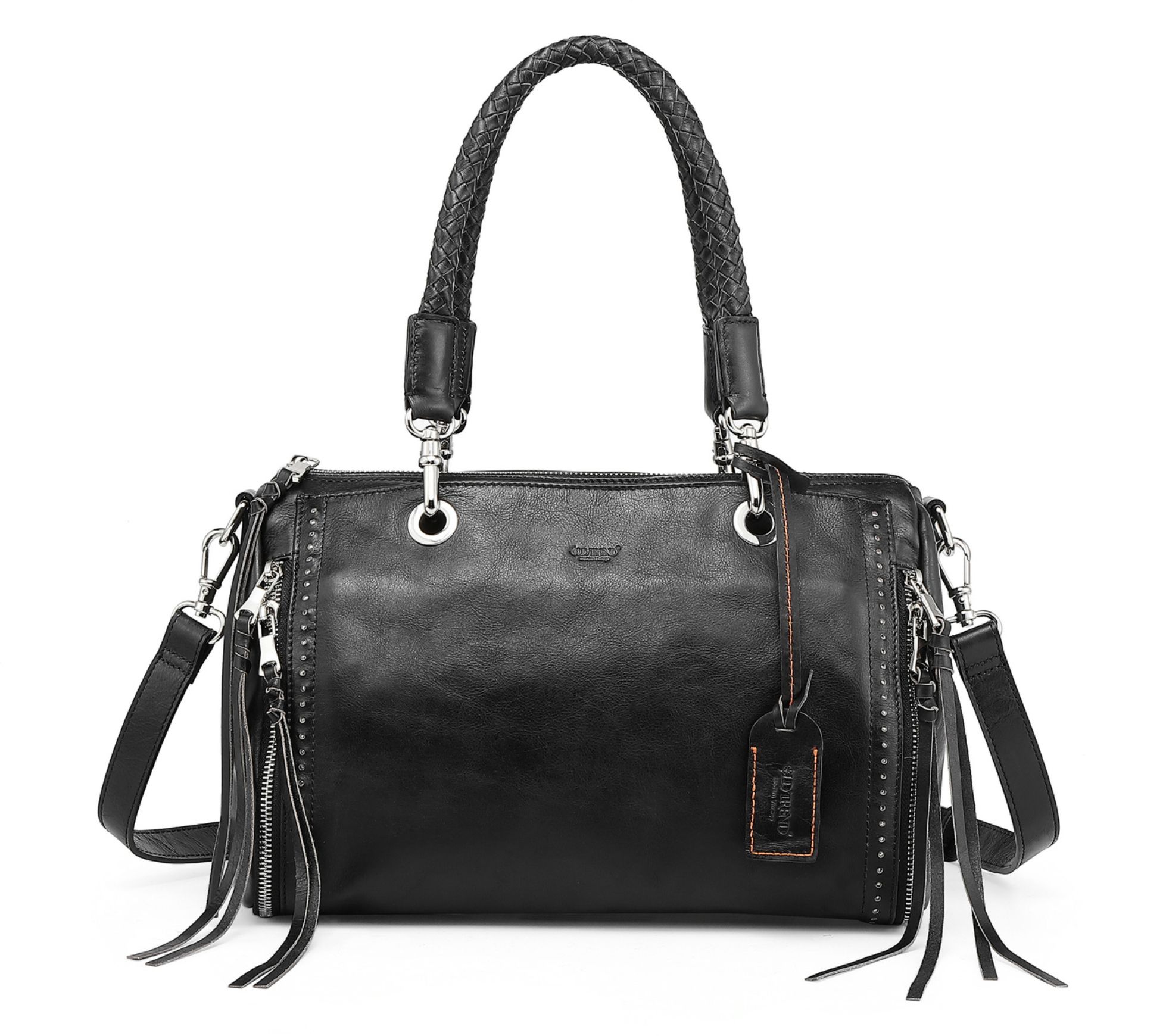 Old Trend Lily Leather Satchel with Crossbody Strap