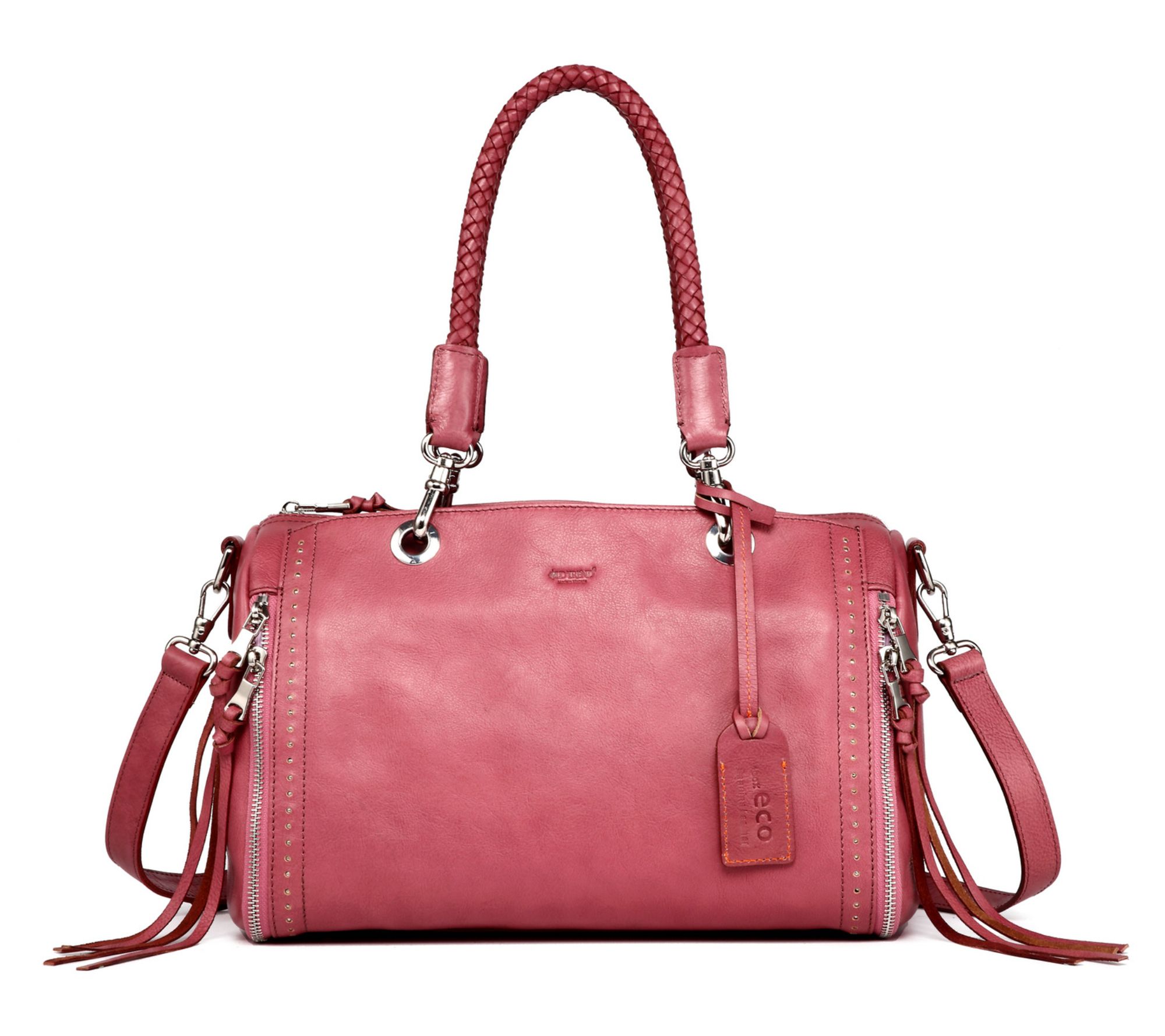 Old Trend Lily Leather Satchel with Crossbody Strap