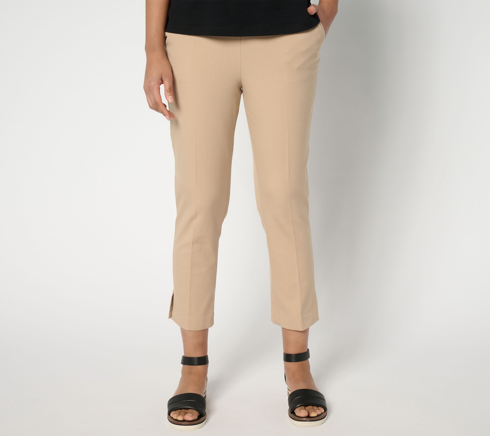 "As Is" Isaac Mizrahi Live! Petite 24/7 Stretch Icon Crop Pants
