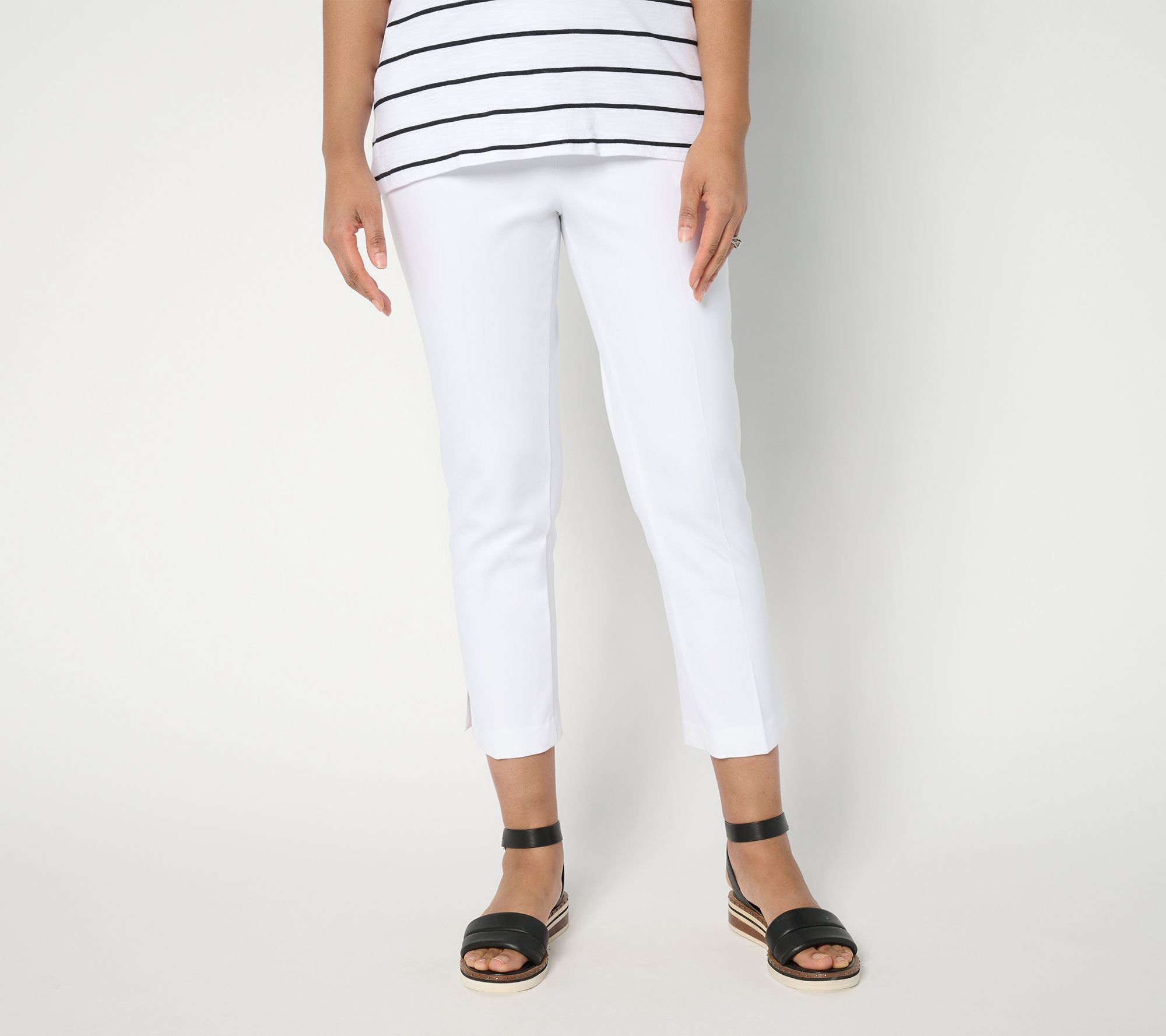 "As Is" Isaac Mizrahi Live! Petite 24/7 Stretch Icon Crop Pants