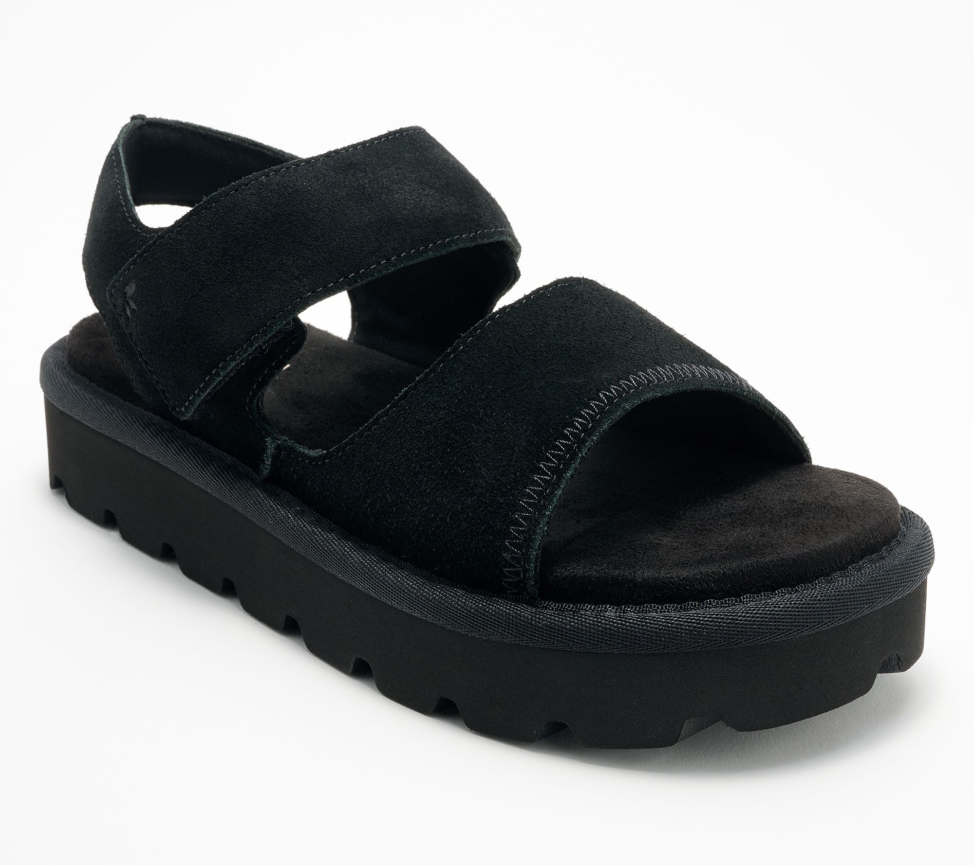 "As Is" Koolaburra by UGG Suede Adjustable Sandals- Tizz