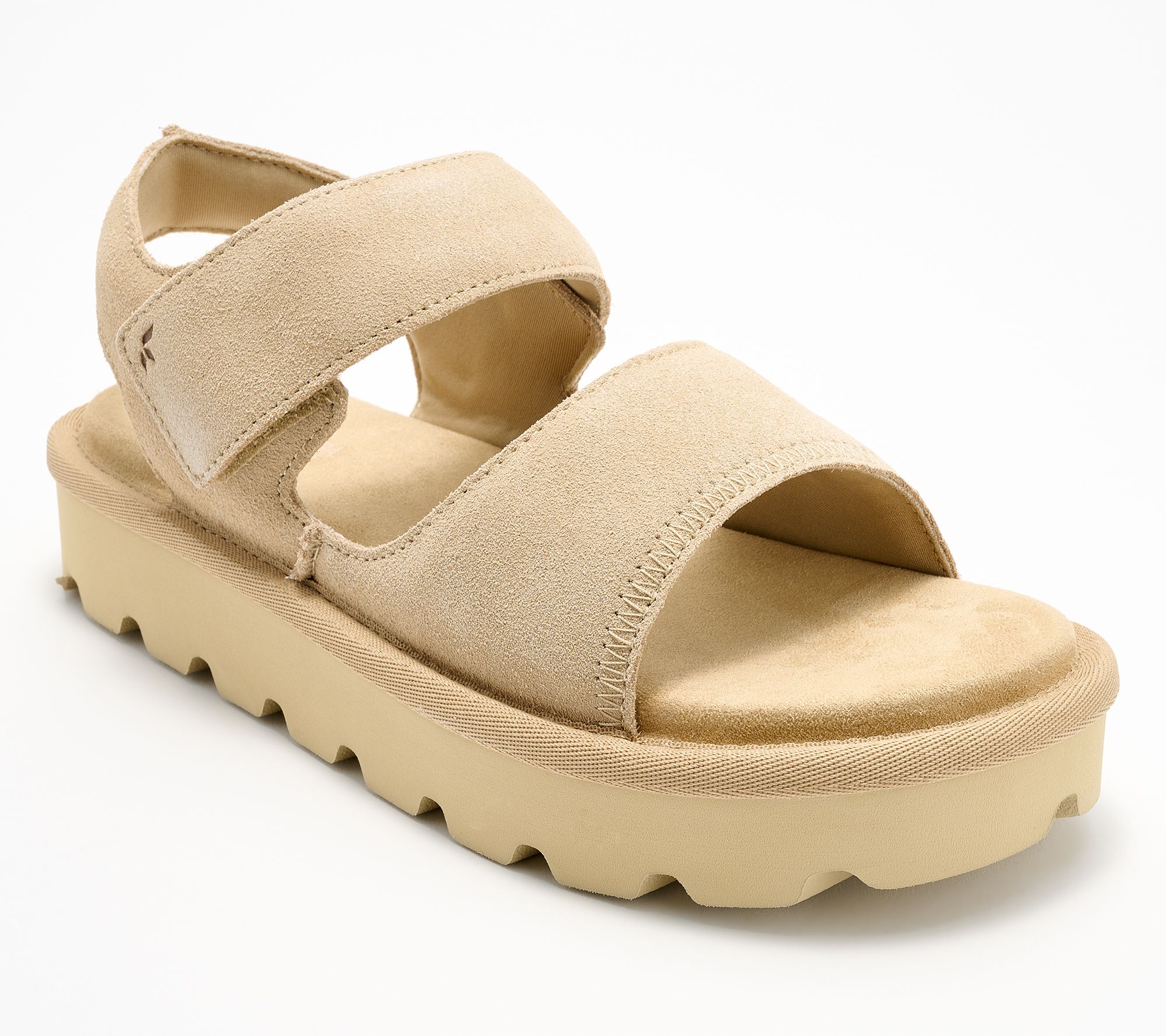 "As Is" Koolaburra by UGG Suede Adjustable Sandals- Tizz