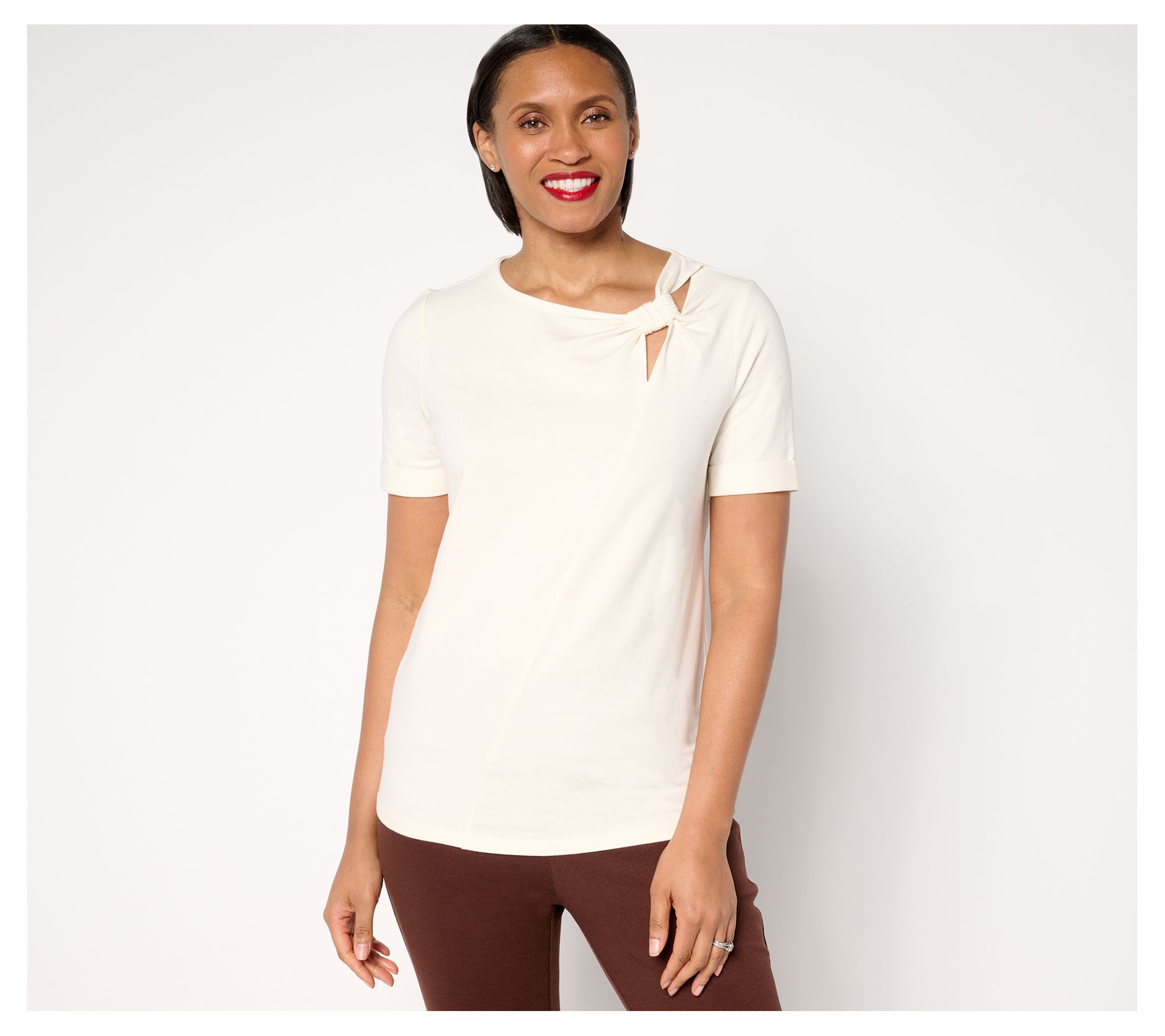 "As Is" BEAUTIFUL by Lawrence Zarian Twist Detail Top