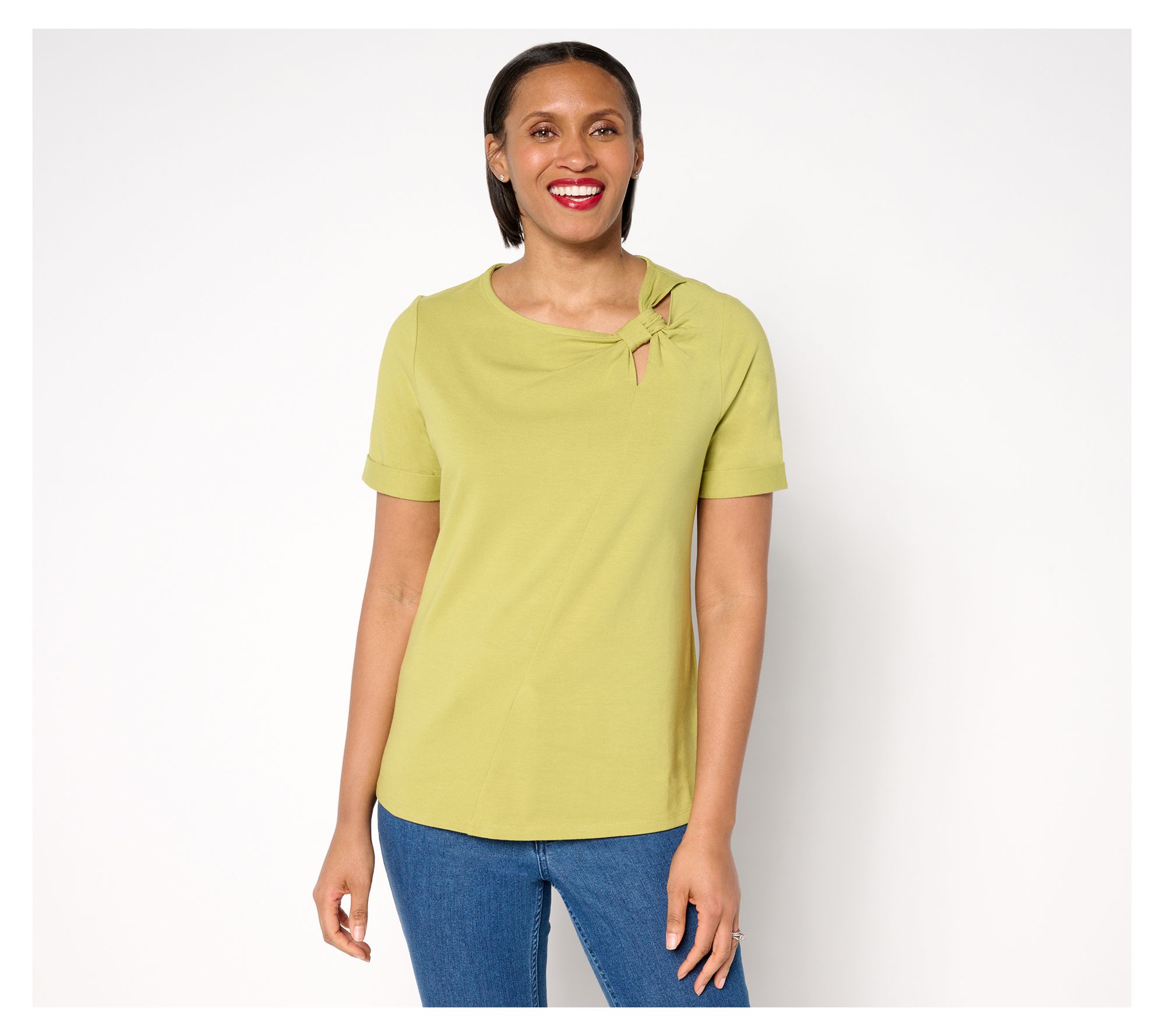 "As Is" BEAUTIFUL by Lawrence Zarian Twist Detail Top