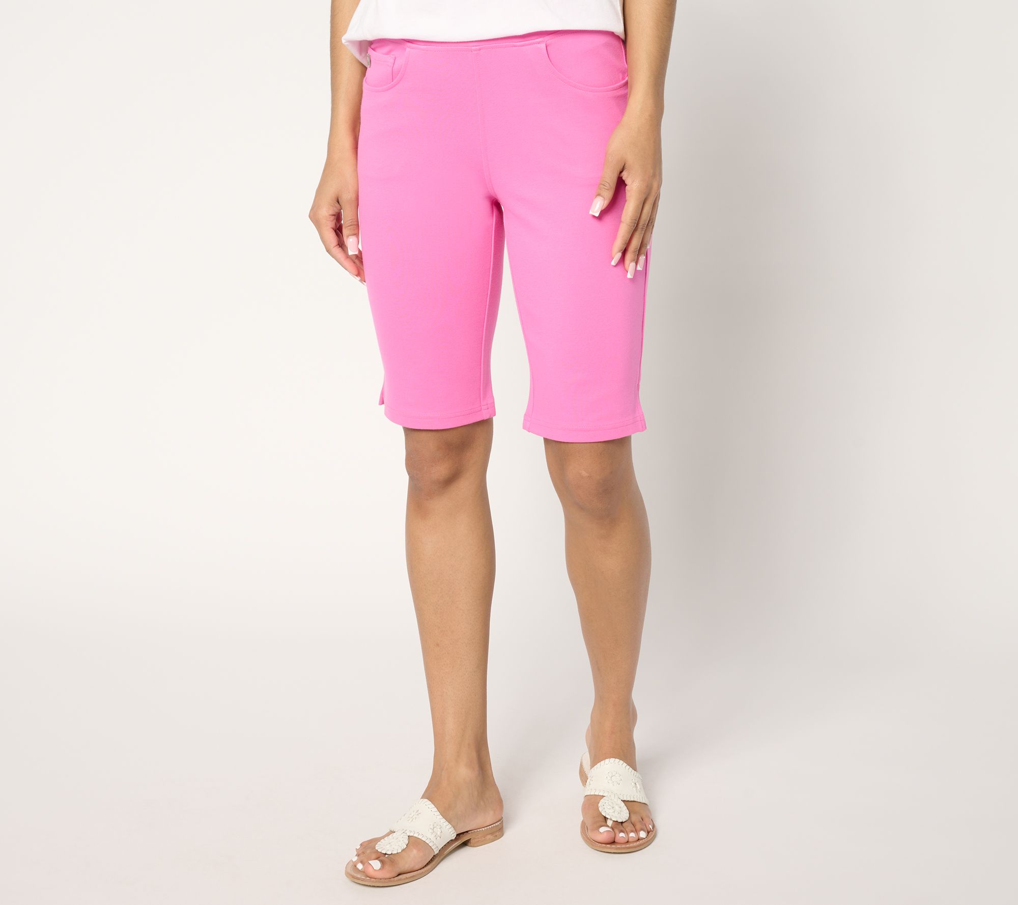 "As Is" Belle by Kim Gravel Ponte 5 Pocket 11" Bermuda Shorts